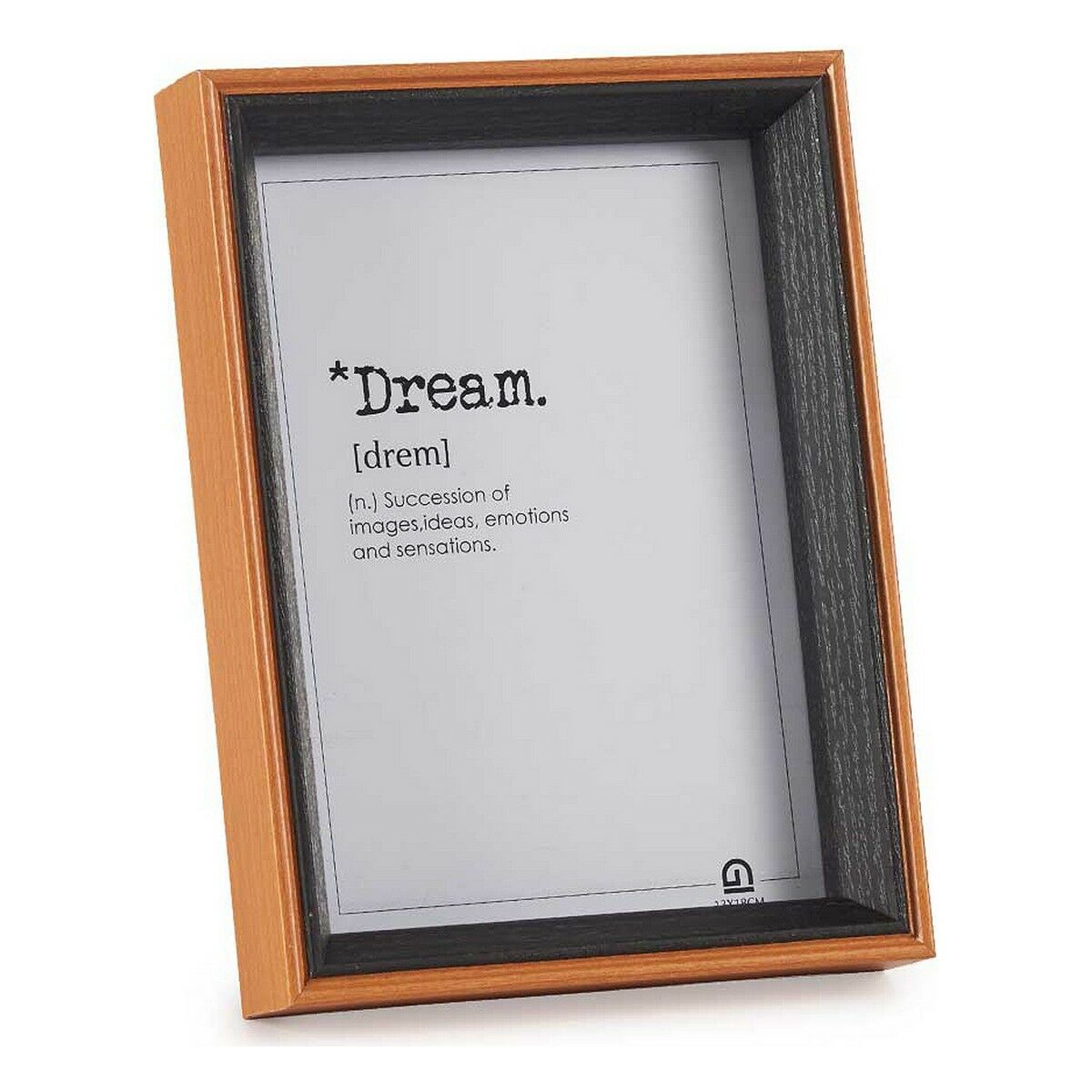 Fotoram 14,7 x 20 x 3 cm Glas Svart Brun Trä MDF (6 antal) - 2