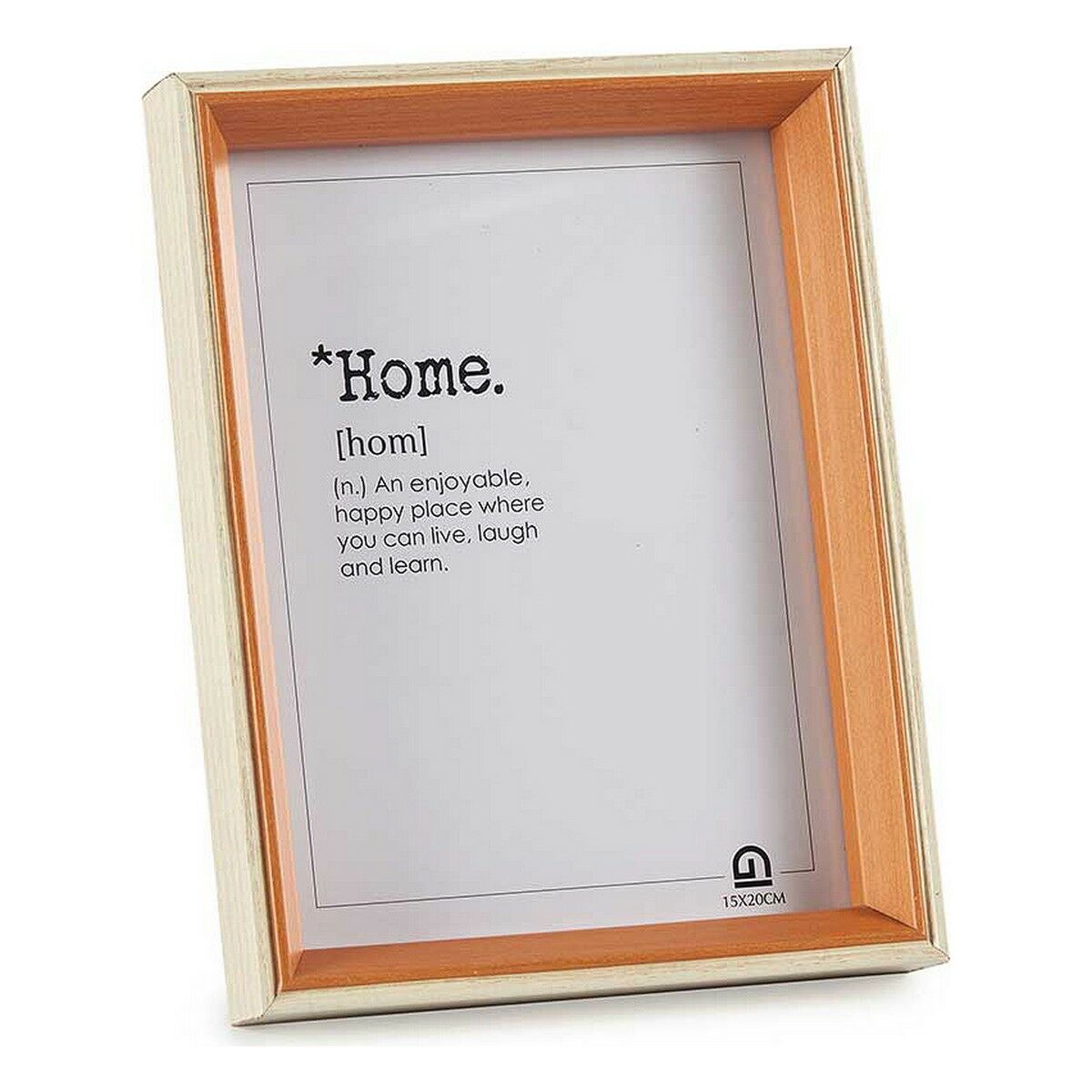 Fotoram 17 x 22 x 3 cm Glas Brun Vit Trä MDF (6 antal) - 2