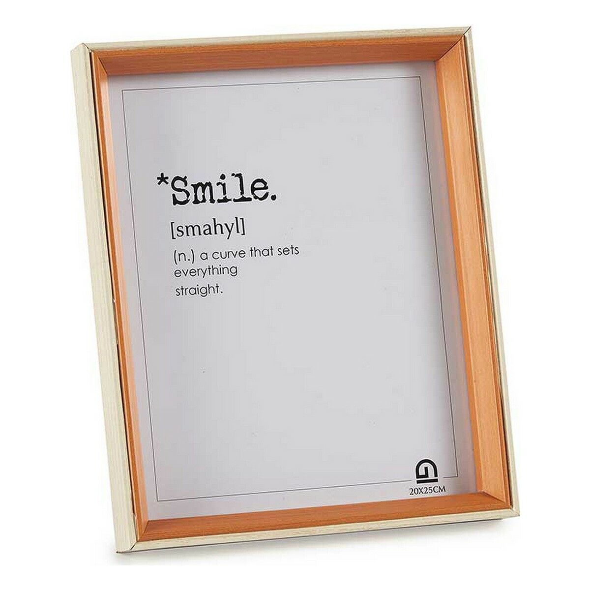 Fotoram 22 x 27 x 3 cm Glas Brun Vit Trä MDF (6 antal) - 2