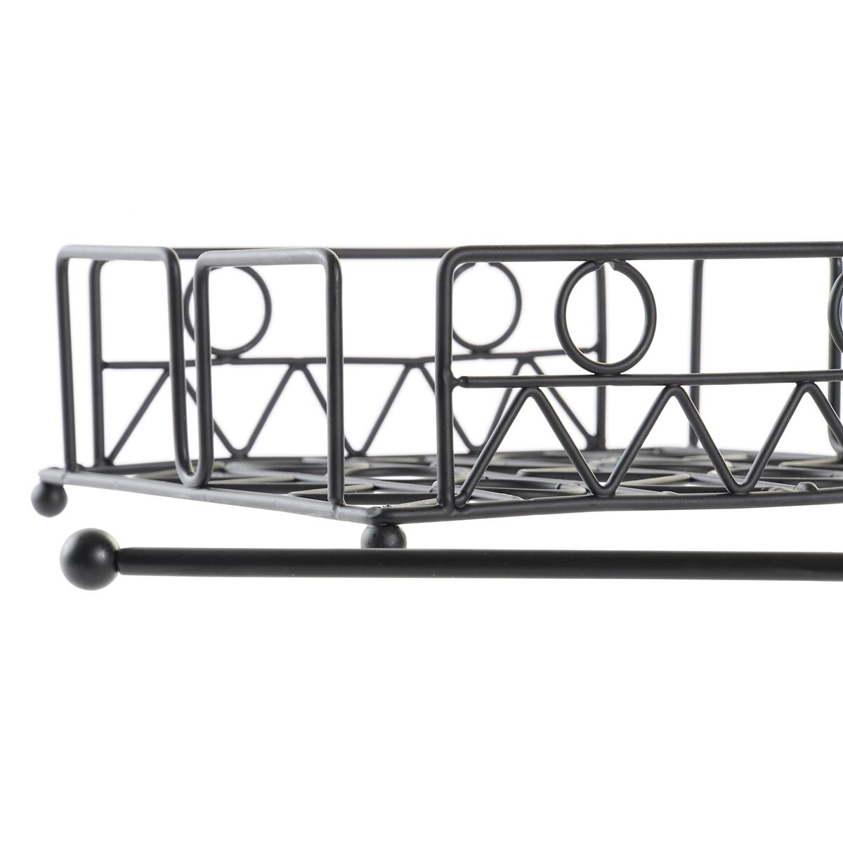 Servetthållare DKD Home Decor Geometrisk Svart Metall 18 x 18 x 7 cm - 5