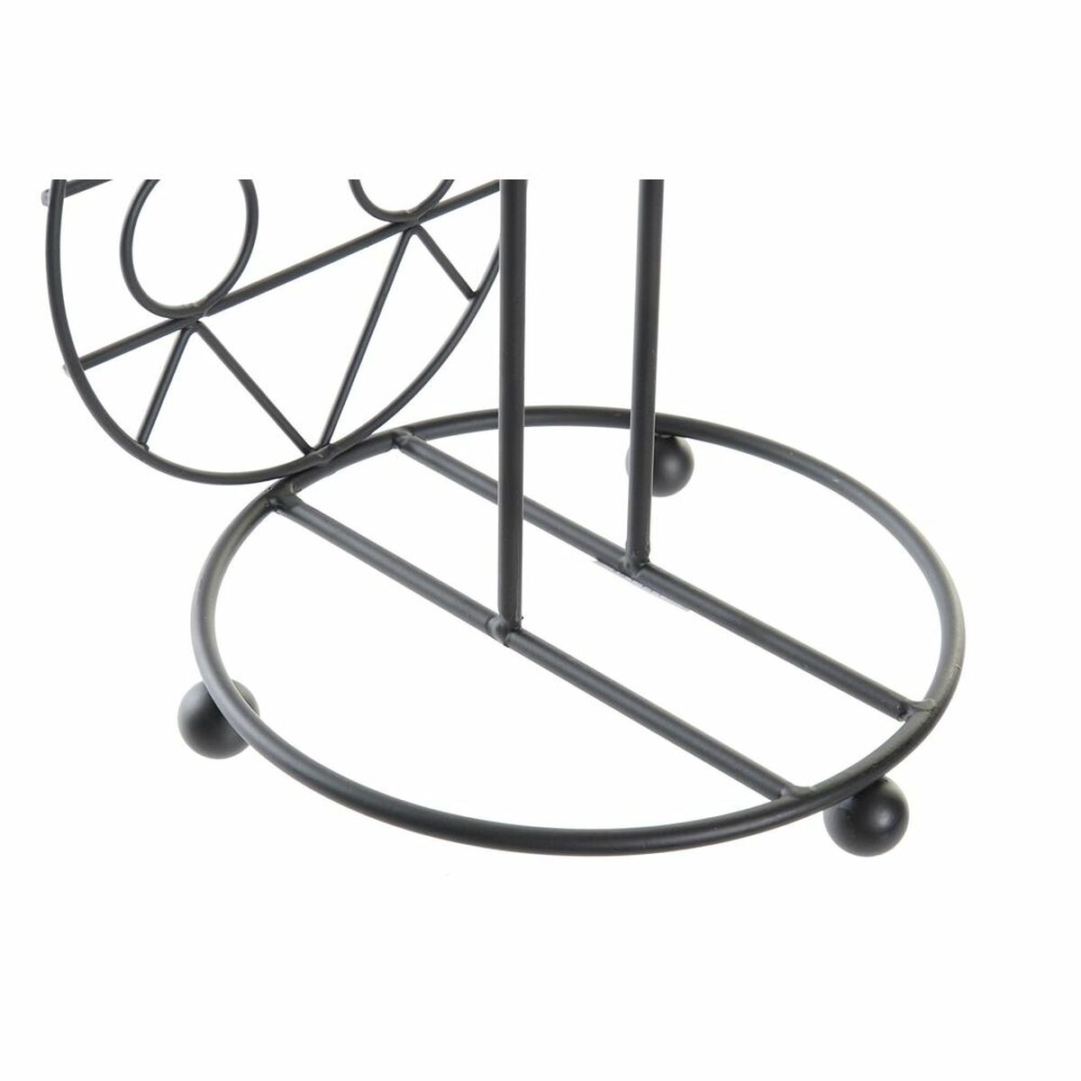Hushållspappershållare DKD Home Decor Svart Metall 15,5 x 15,5 x 39,5 cm - 5