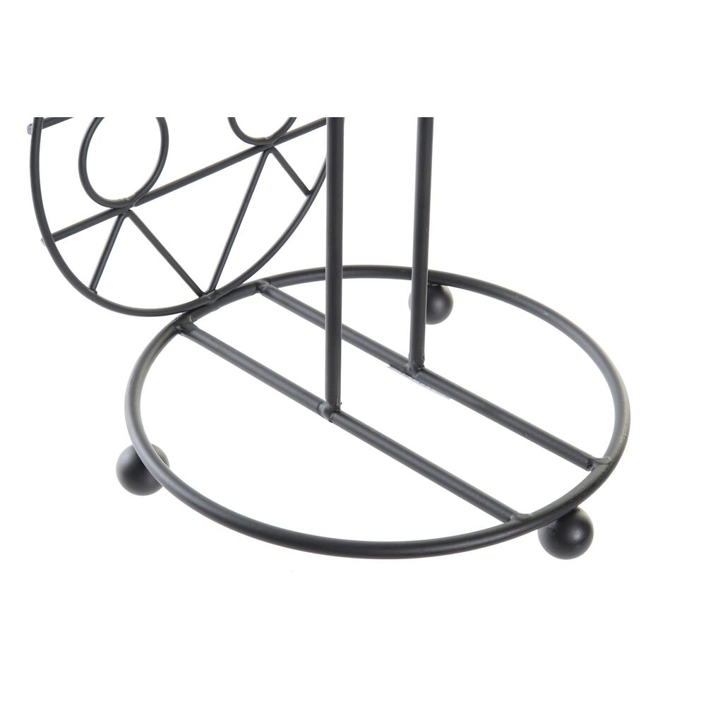 Hushållspappershållare DKD Home Decor Svart Metall 15,5 x 15,5 x 39,5 cm - 2