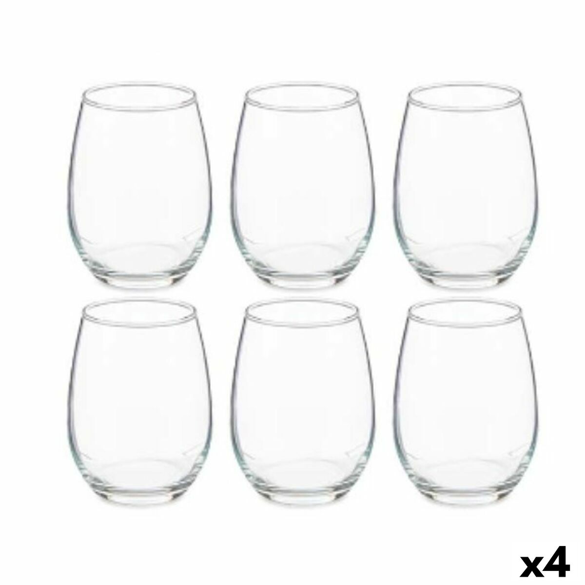 Glasset Amber 570 ml Transparent Glas (4 antal)