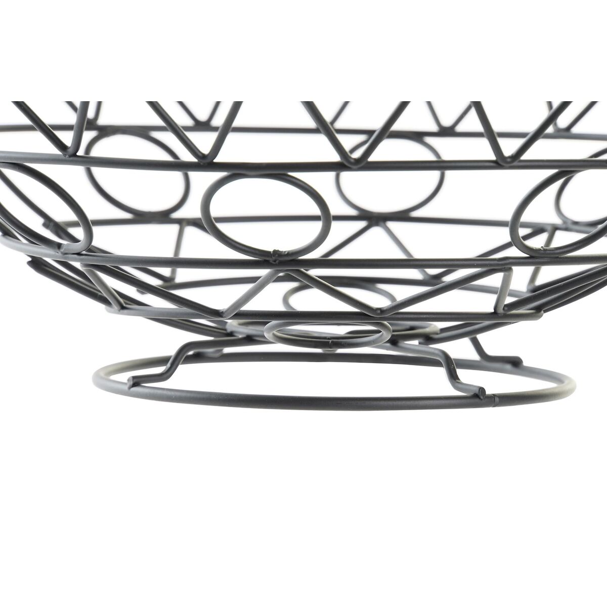 Fruktskål DKD Home Decor Svart Metall 28 x 28 x 10 cm - 3