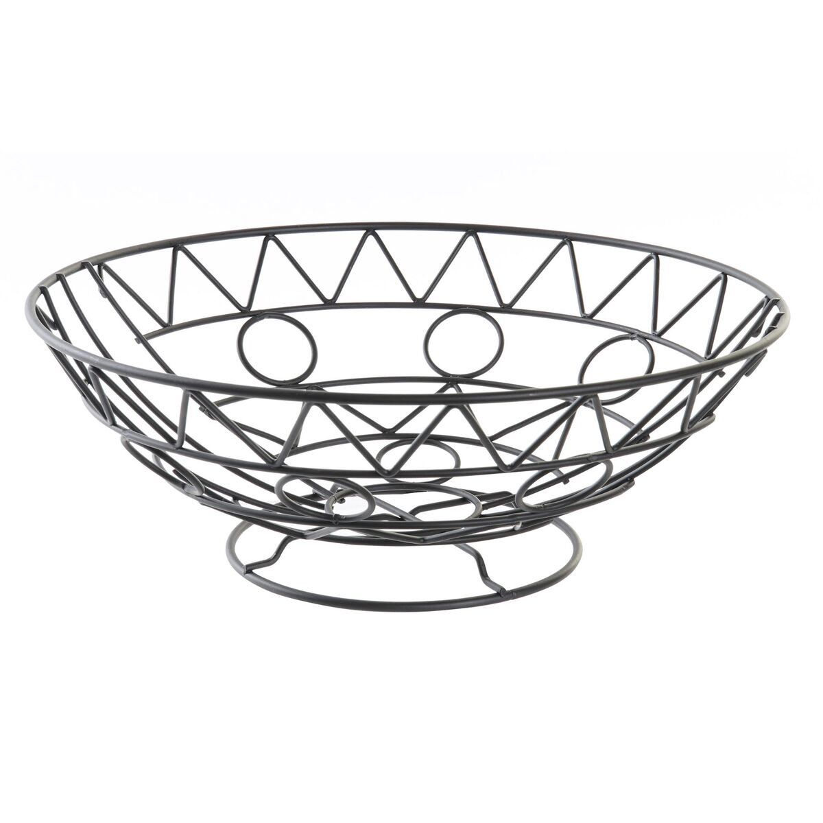 Fruktskål DKD Home Decor Svart Metall 28 x 28 x 10 cm - 4