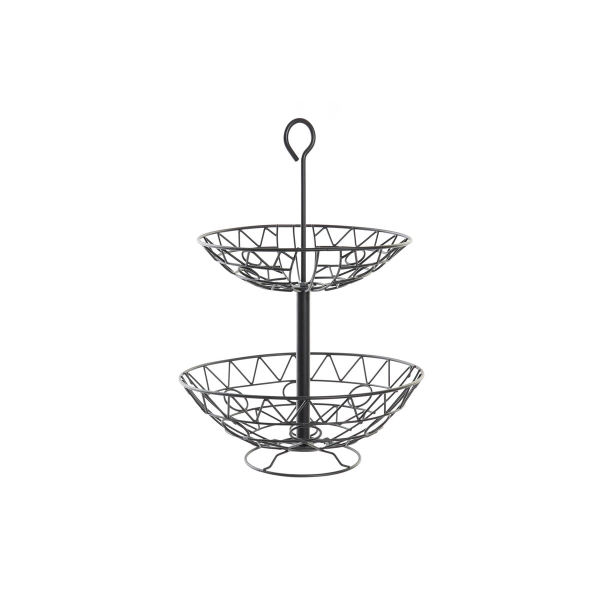 Fruktskål DKD Home Decor Svart Metall 28 x 28 x 40 cm
