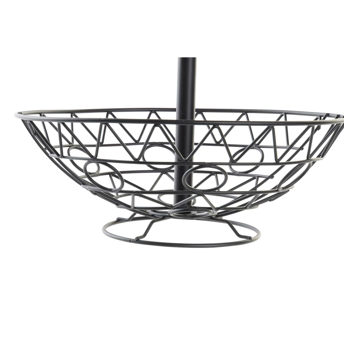 Fruktskål DKD Home Decor Svart Metall 28 x 28 x 40 cm - 3