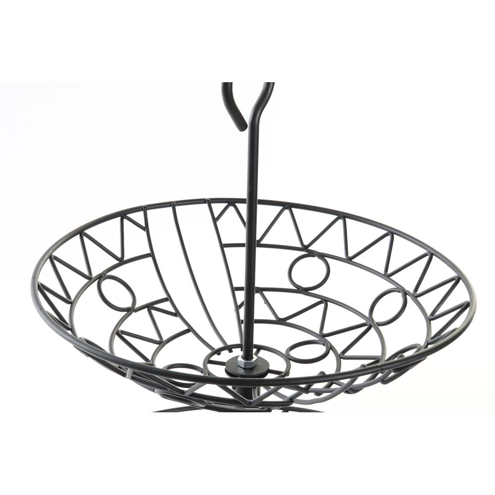 Fruktskål DKD Home Decor Svart Metall 28 x 28 x 40 cm - 2