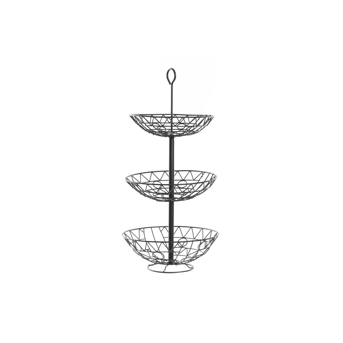 Fruktskål DKD Home Decor 28 x 28 x 58 cm Svart Metall - 4