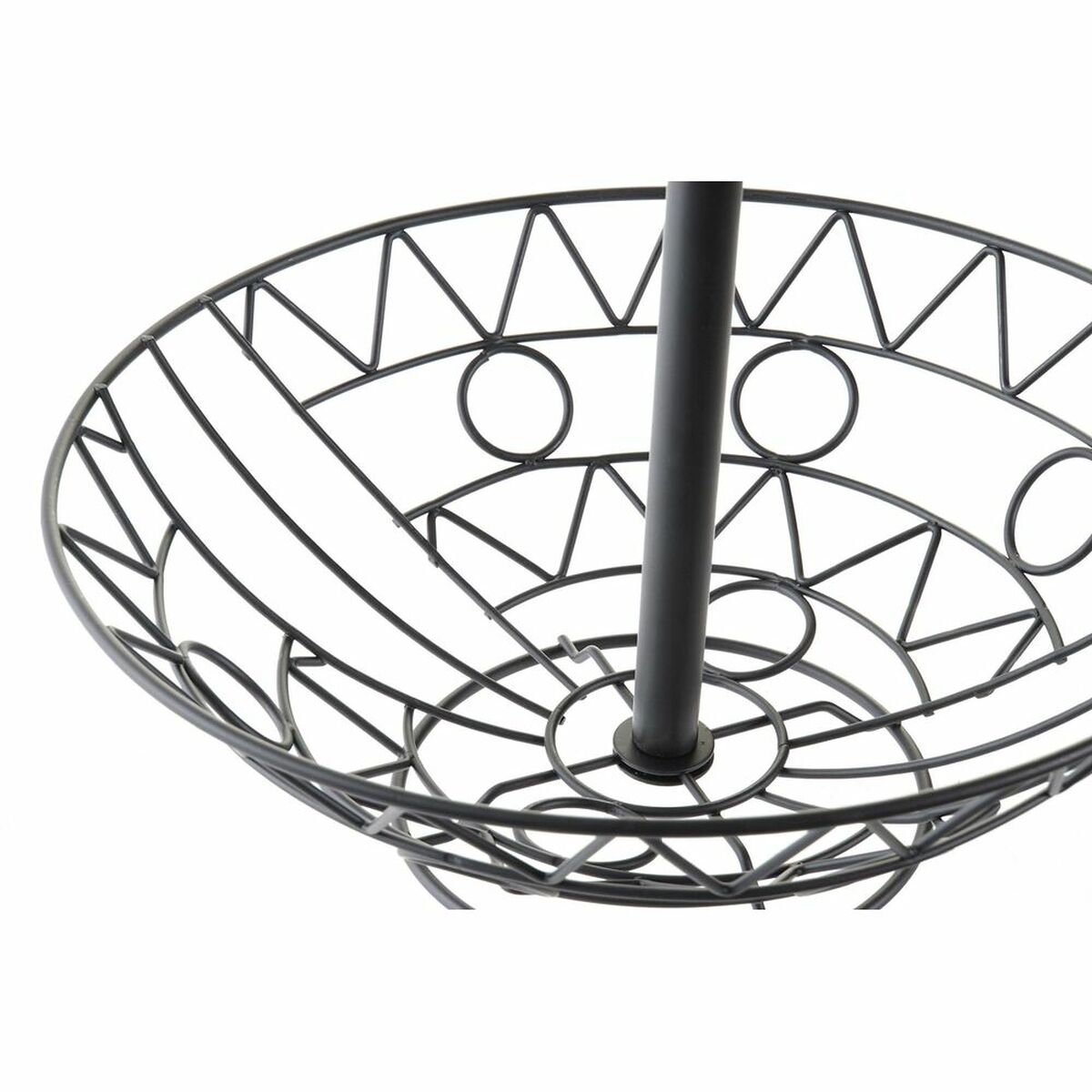 Fruktskål DKD Home Decor 28 x 28 x 58 cm Svart Metall - 5
