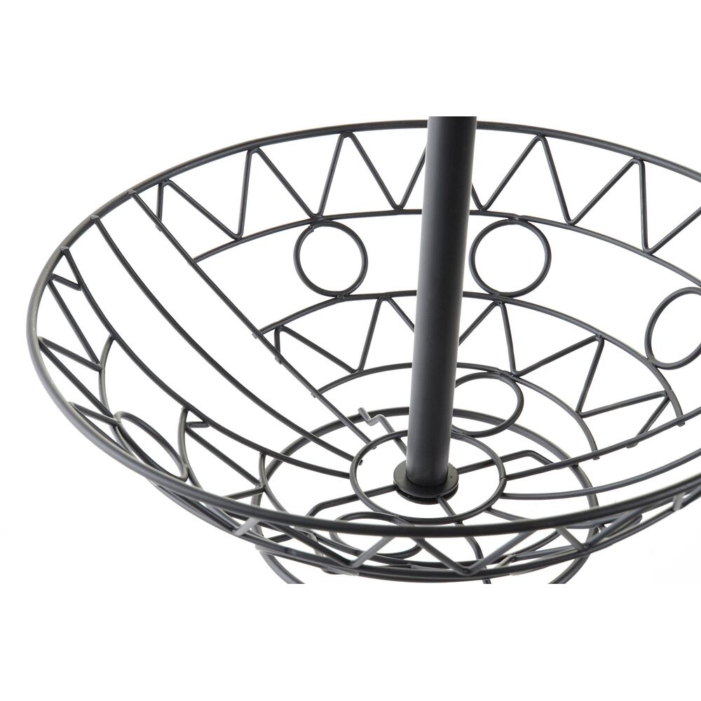 Fruktskål DKD Home Decor 28 x 28 x 58 cm Svart Metall - 2