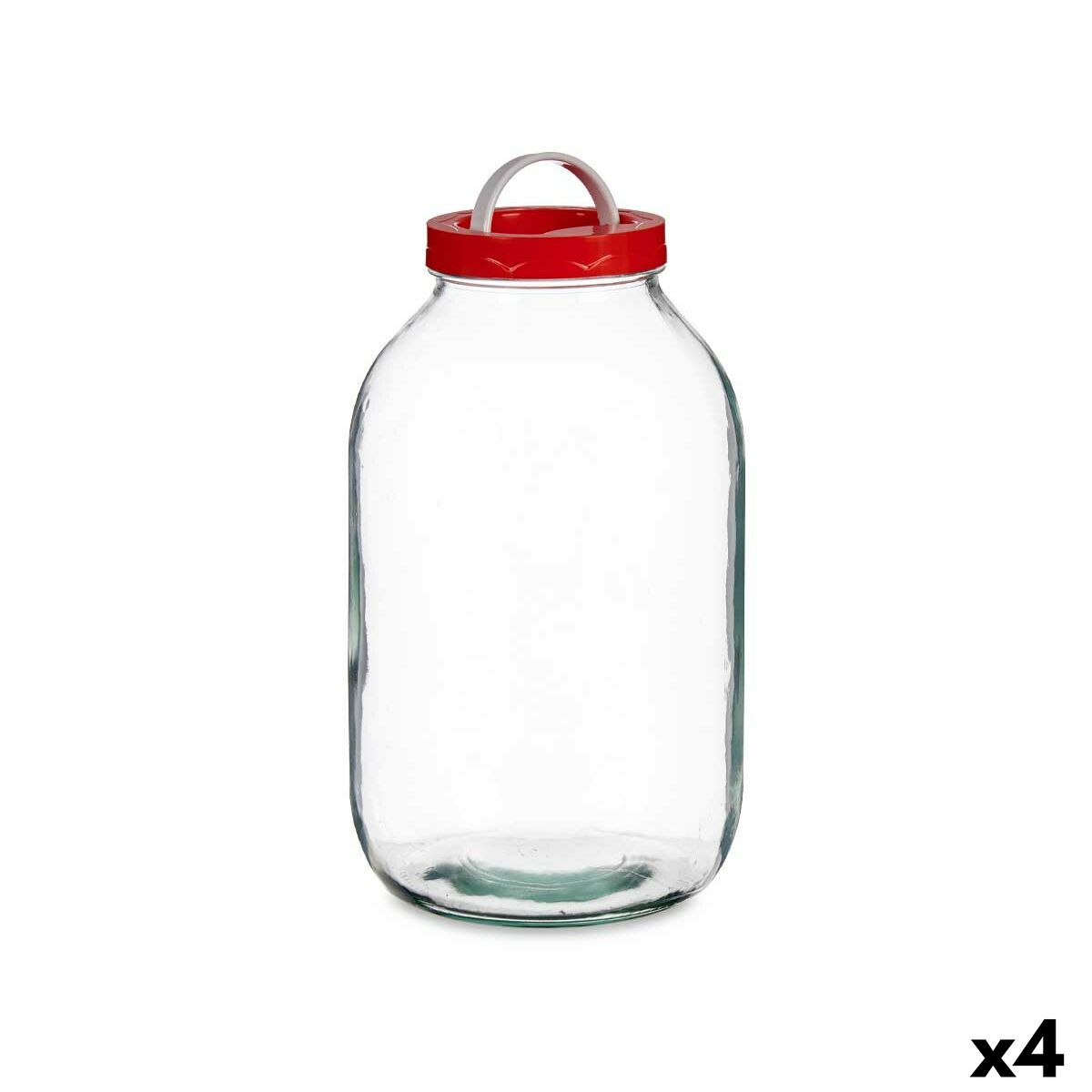 Burk Lock med handtag Röd polypropen 5 L 16,5 x 29 x 16,5 cm (4 antal)