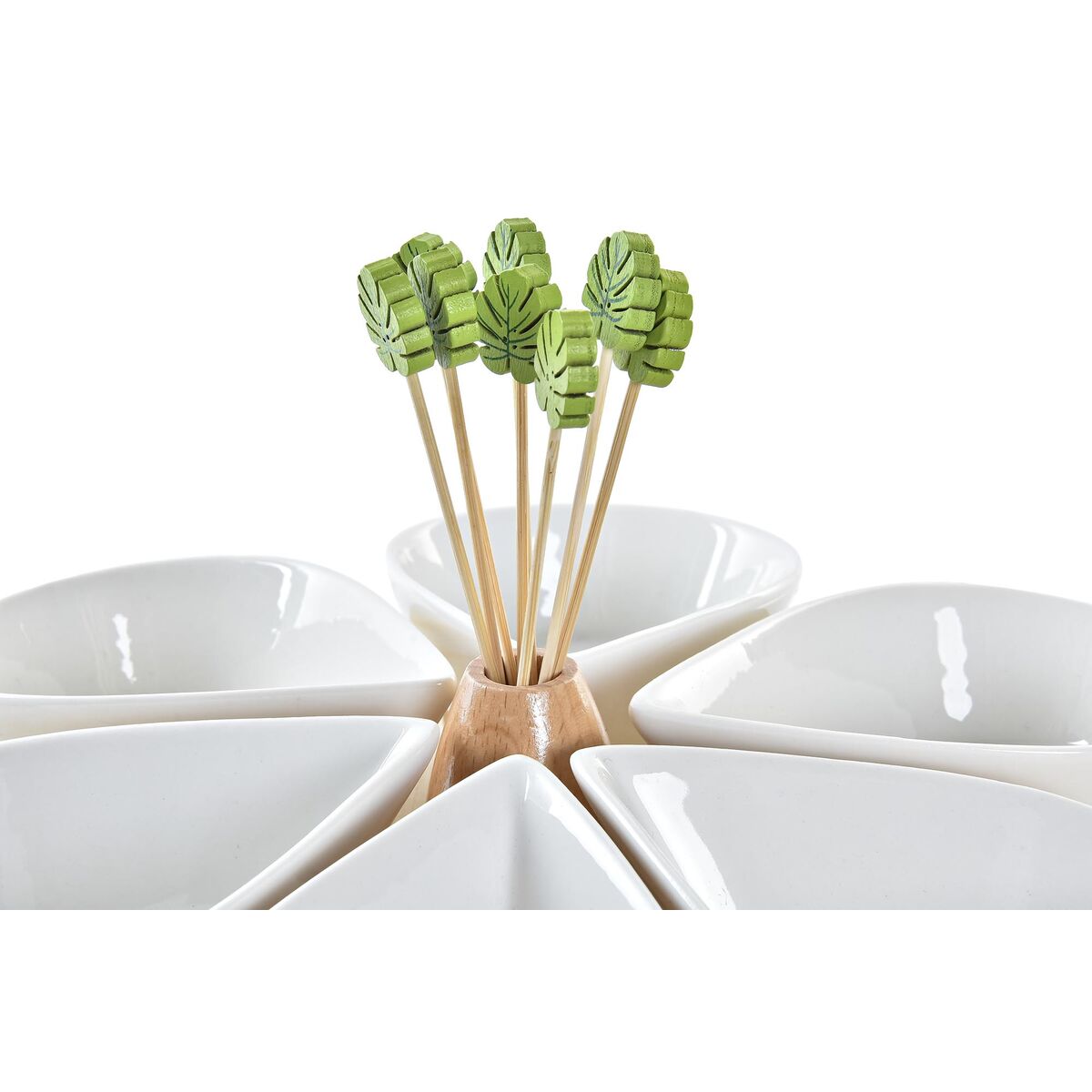Tilltuggsset DKD Home Decor Metall Bambu Stengods Tropiskt 15 Delar 30 x 40 cm 23,5 x 23,5 x 1,5 cm (15 antal) - 3