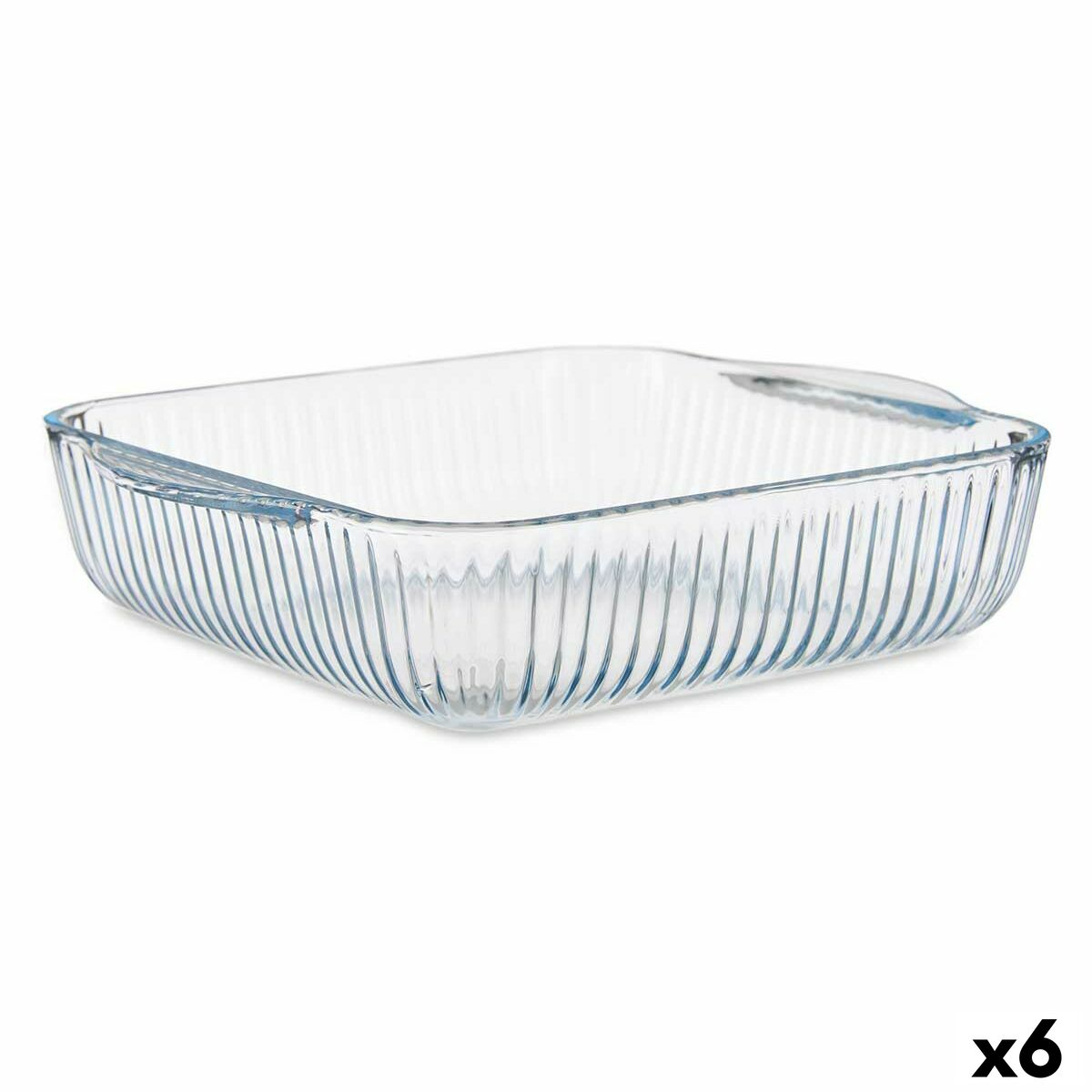 Ugnsplåt Transparent Borosilikatglas 21,5 x 6 x 25,2 cm (6 antal)