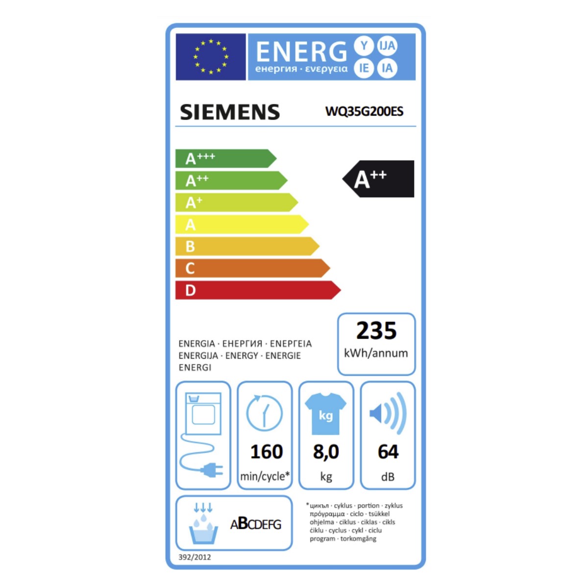 Kondensationstork Siemens AG WQ35G200ES - 5