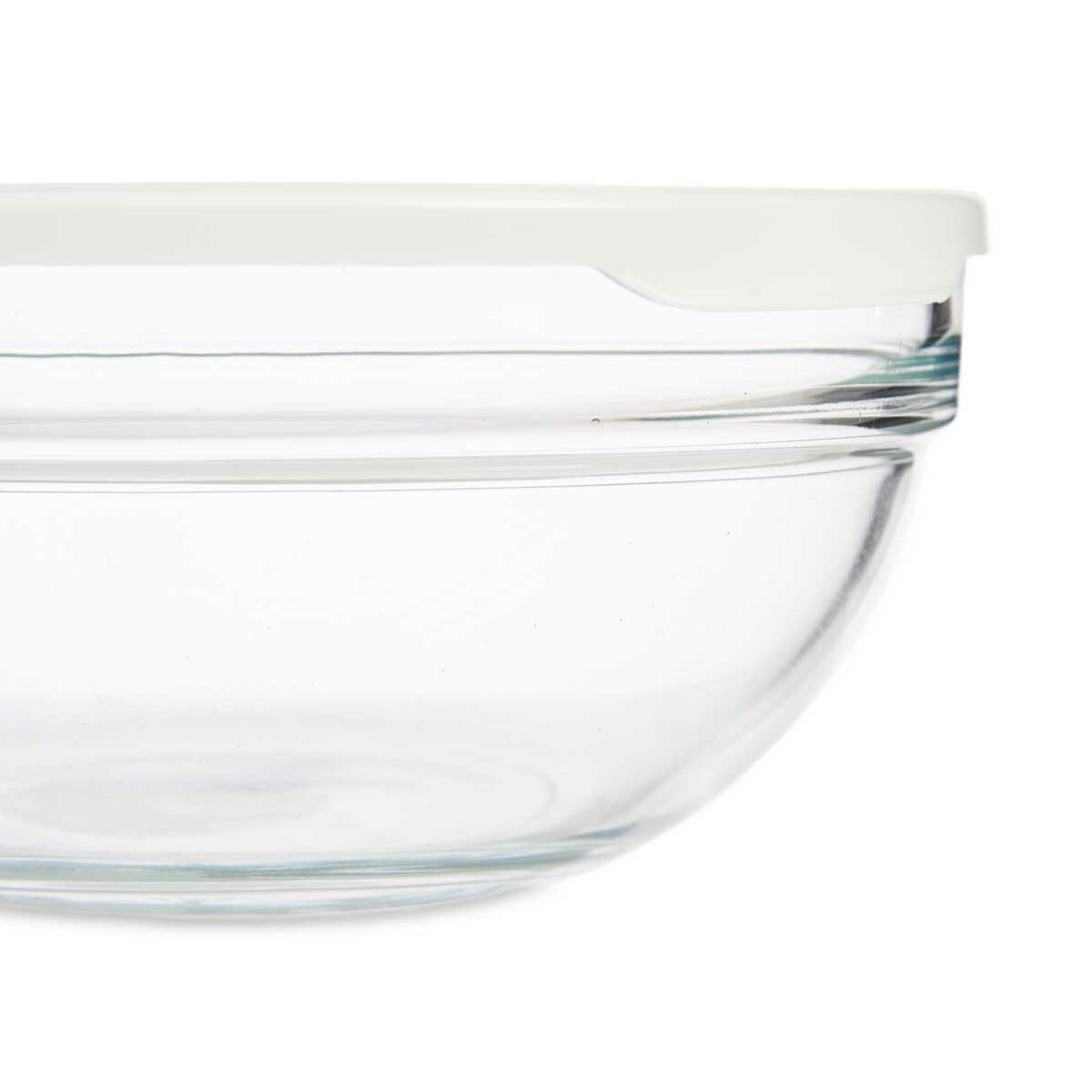 Rund matlåda med lock Chefs Vit 1,135 L 17,2 x 7,6 x 17,2 cm (4 antal) - 2