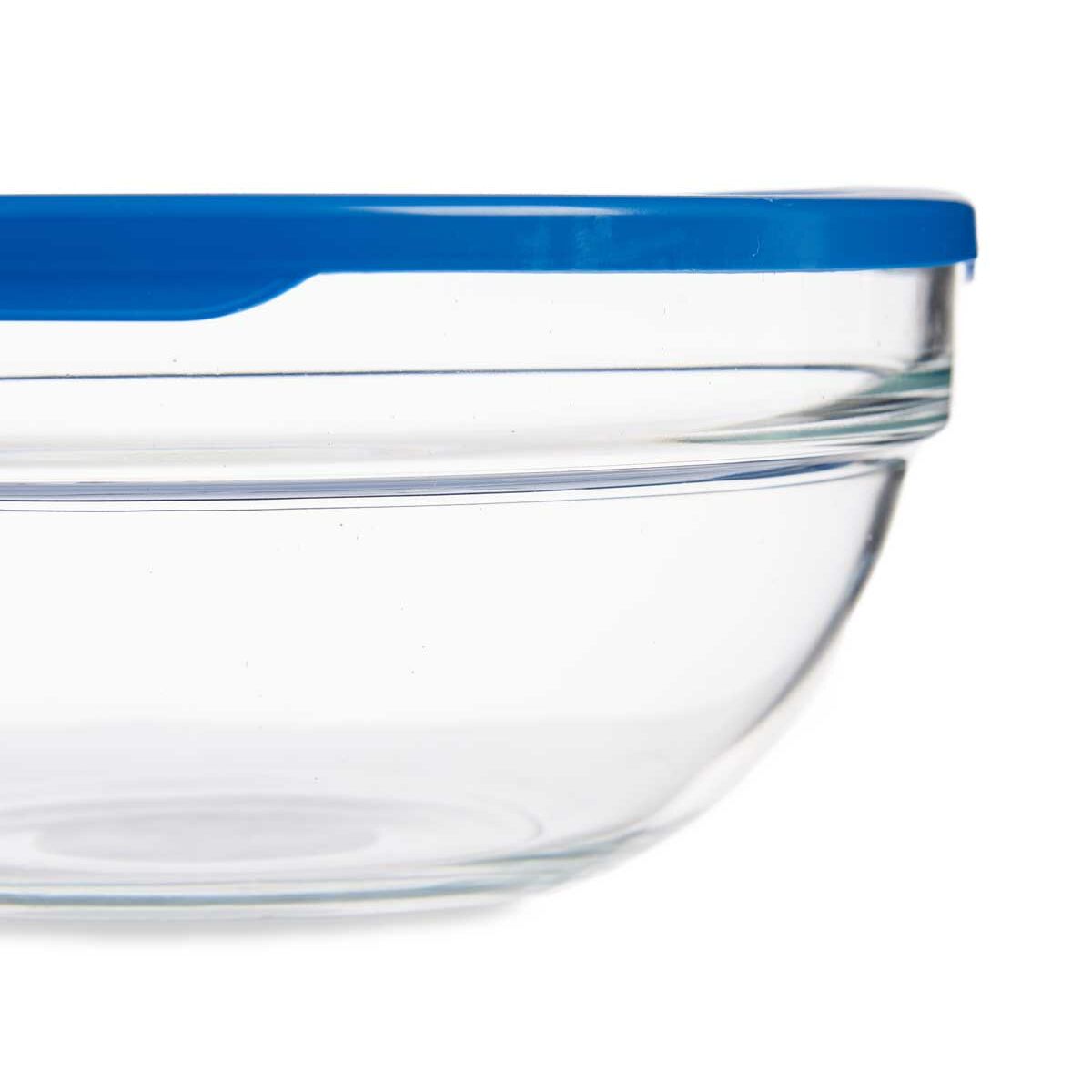 Rund matlåda med lock Chefs Blå 1,135 L 17,2 x 7,6 x 17,2 cm (4 antal) - 2