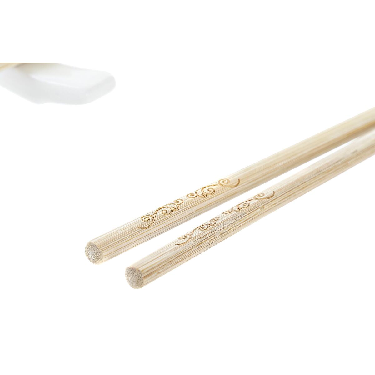 Sushiset DKD Home Decor Bambu Skiffer Naturell Orientalisk 28 x 9 x 2 cm (3 Delar) (6 Delar) - 3