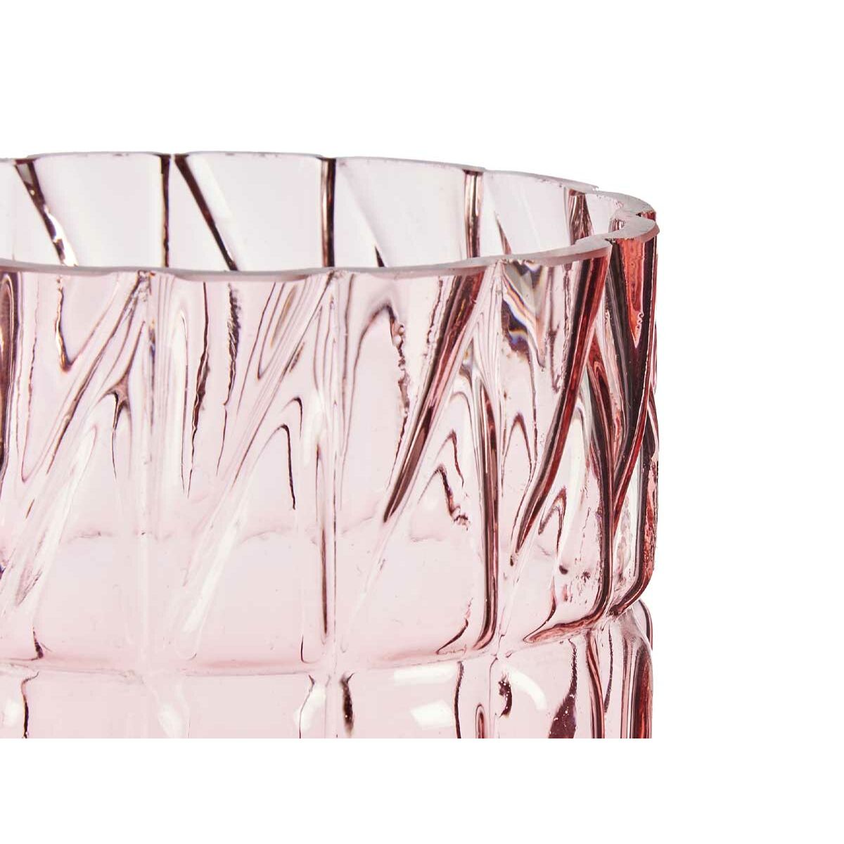 Vas Gravyr Ljusrosa Glas 13 x 26,5 x 13 cm (6 antal) - 2