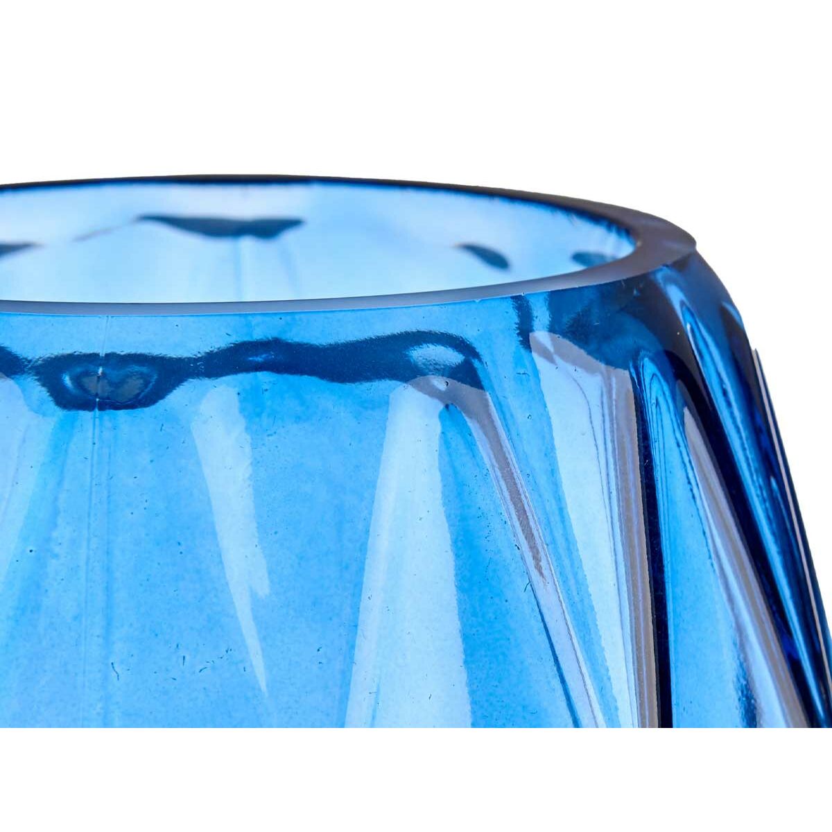 Vas Gravyr Romb Blå Glas 13,5 x 19 x 13,5 cm (6 antal) - 2