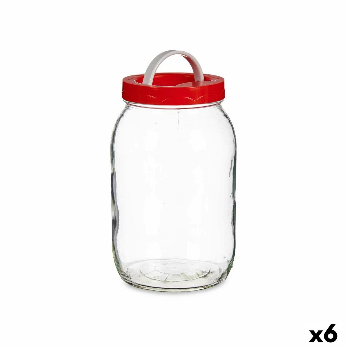 Burk Lock med handtag Röd polypropen 2 L 12 x 21 x 12 cm (6 antal)