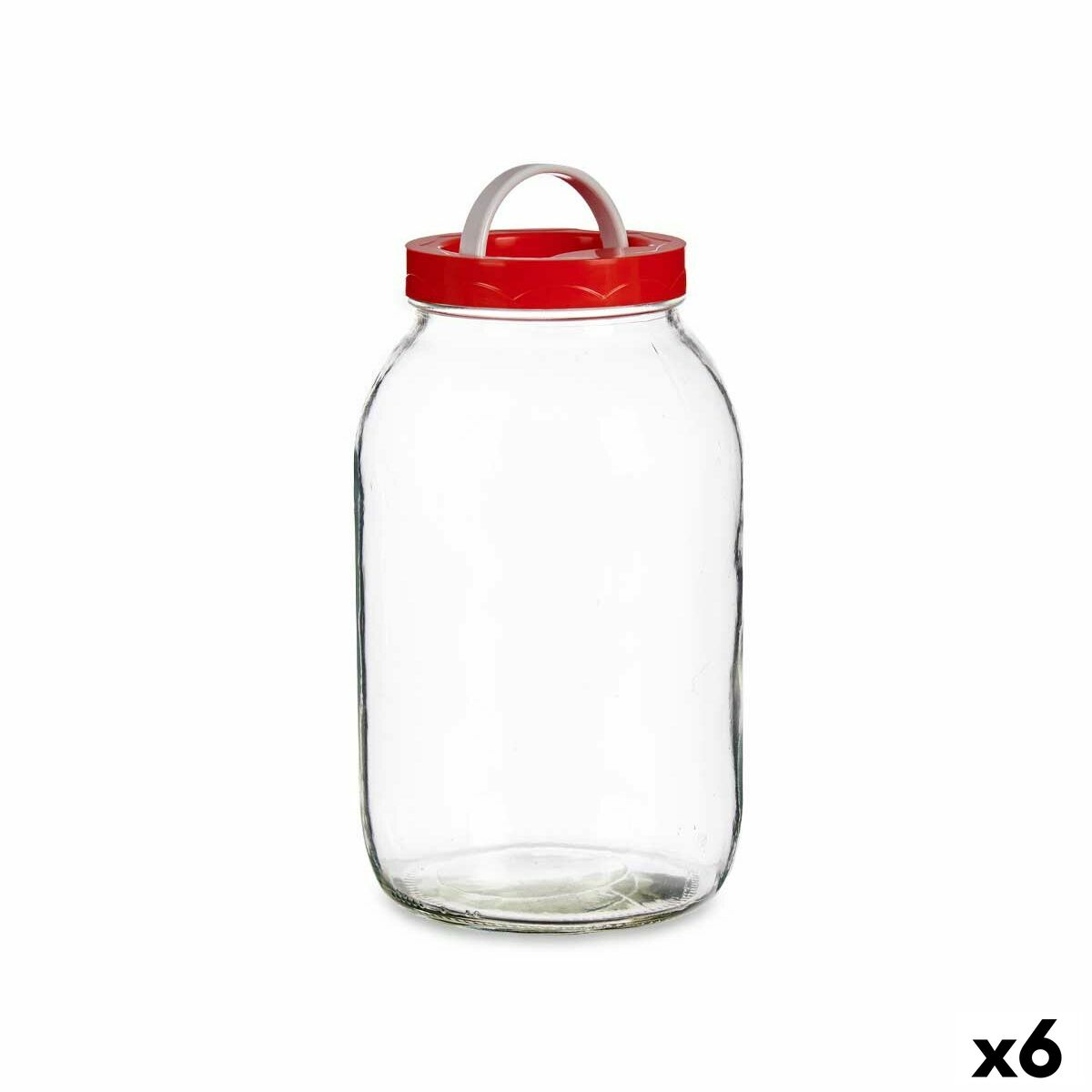 Burk Lock med handtag Röd polypropen 3 L 13 x 24,3 x 13 cm (6 antal)