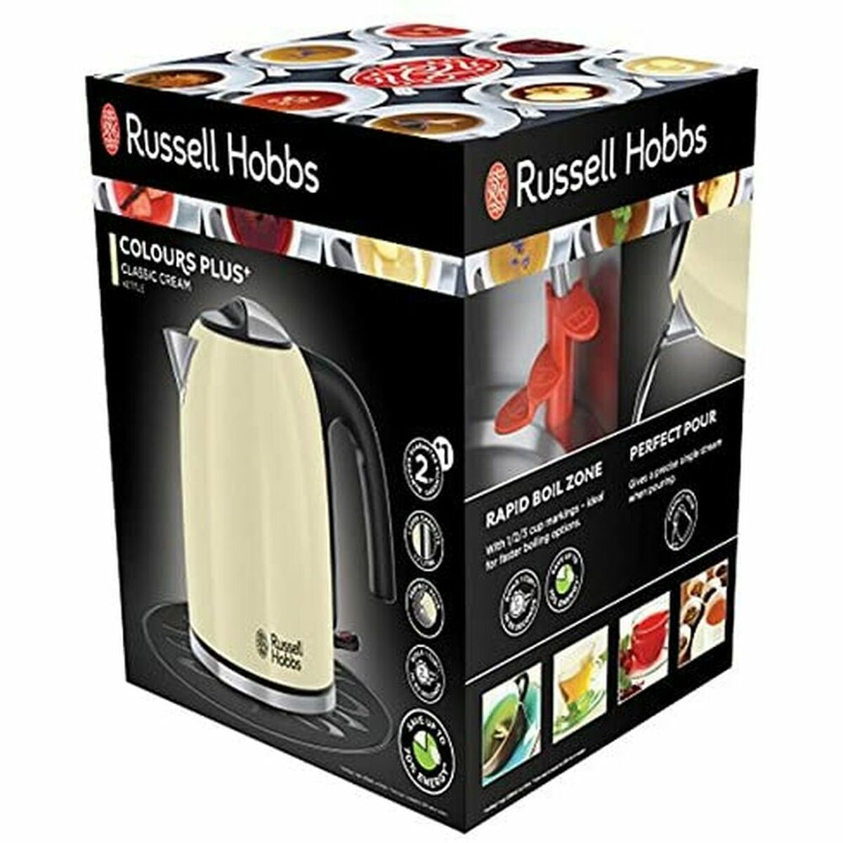 Vattenkokare Russell Hobbs 20415-70 2400W 1,7 L Kräm Rostfritt stål 2400 W 1,7 L - 2