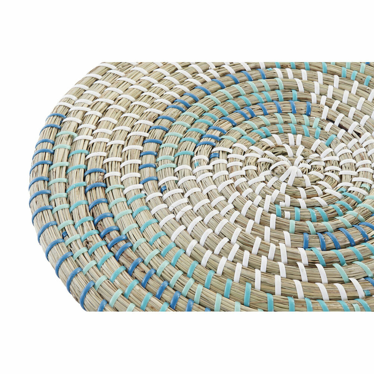Bordsunderlägg DKD Home Decor Vit Turkos Naturell 33 x 1 x 33 cm - 2