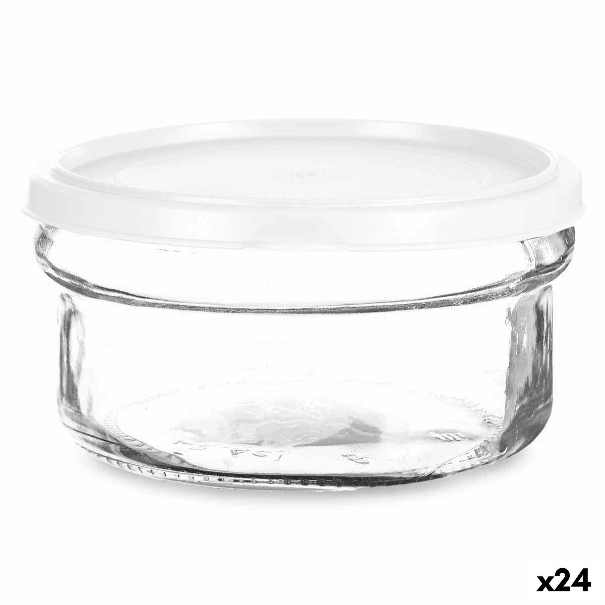 Rund matlåda med lock Vit Plast 415 ml 12 x 6 x 12 cm (24 antal)