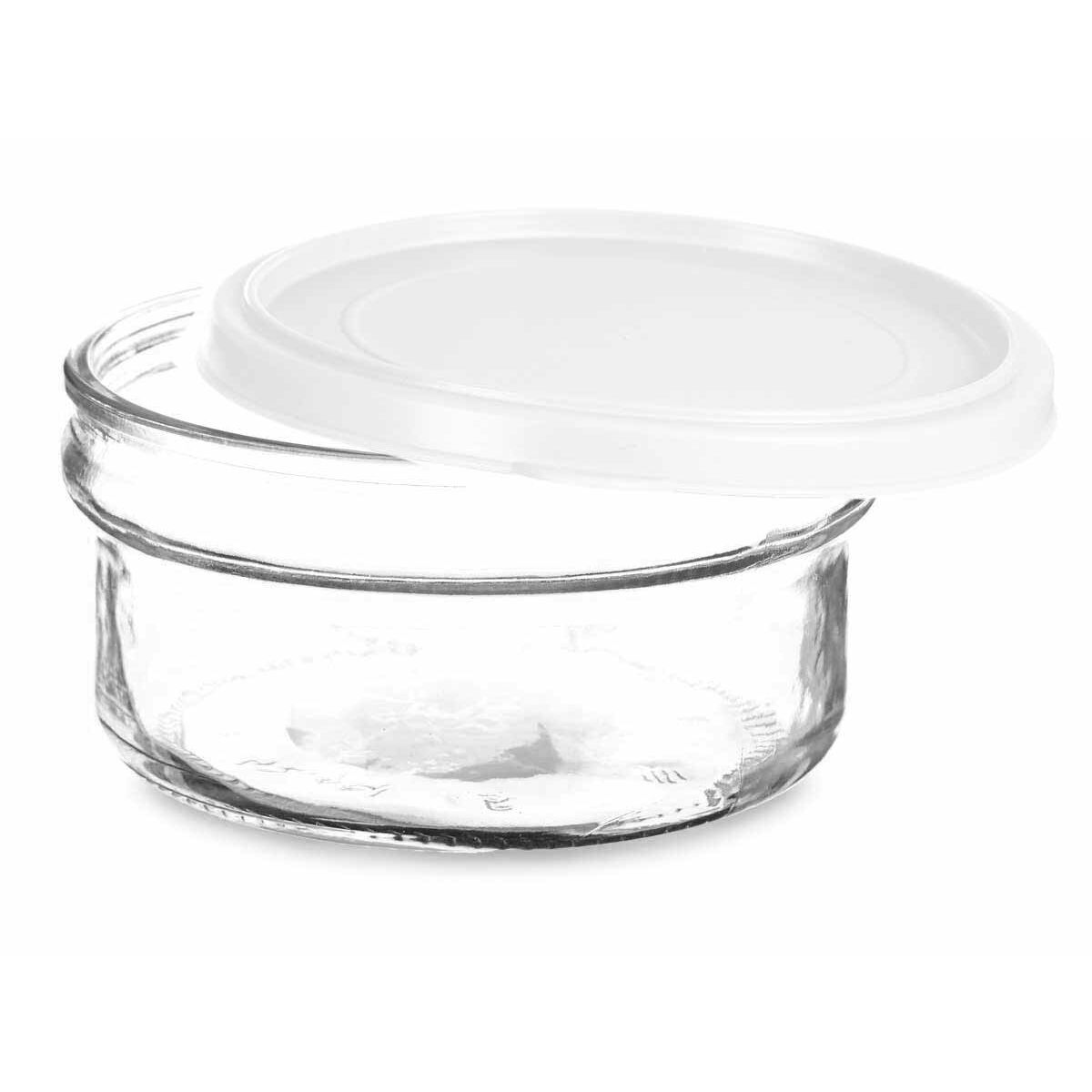 Rund matlåda med lock Vit Plast 415 ml 12 x 6 x 12 cm (24 antal) - 2