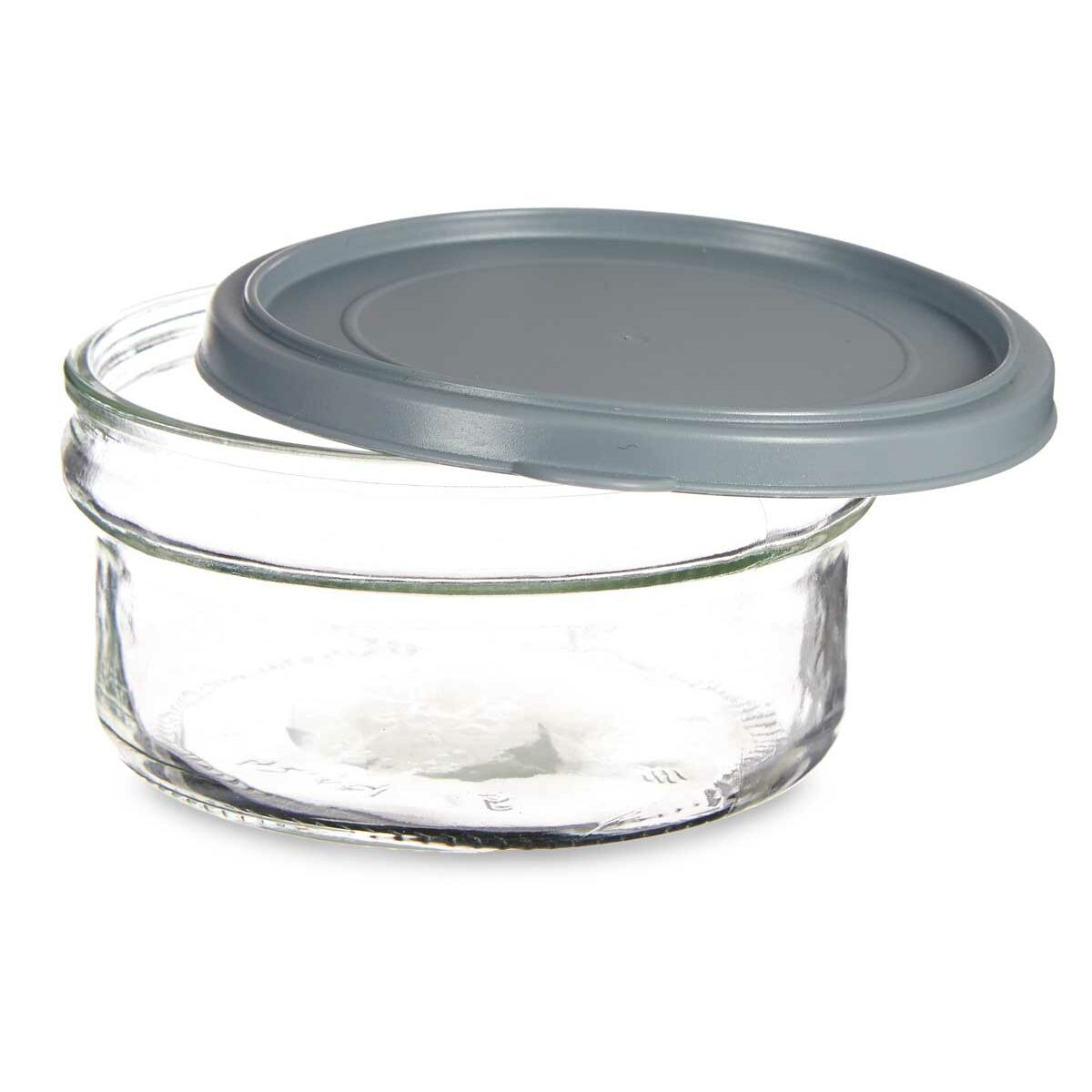 Rund matlåda med lock Grå Plast 415 ml 12 x 6 x 12 cm (24 antal) - 2