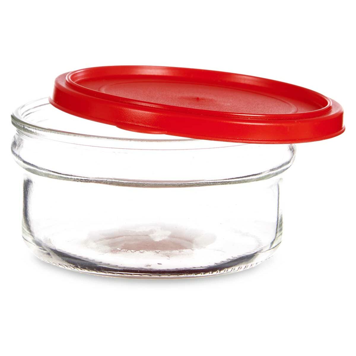 Rund matlåda med lock Röd Plast 415 ml 12 x 6 x 12 cm (24 antal) - 2