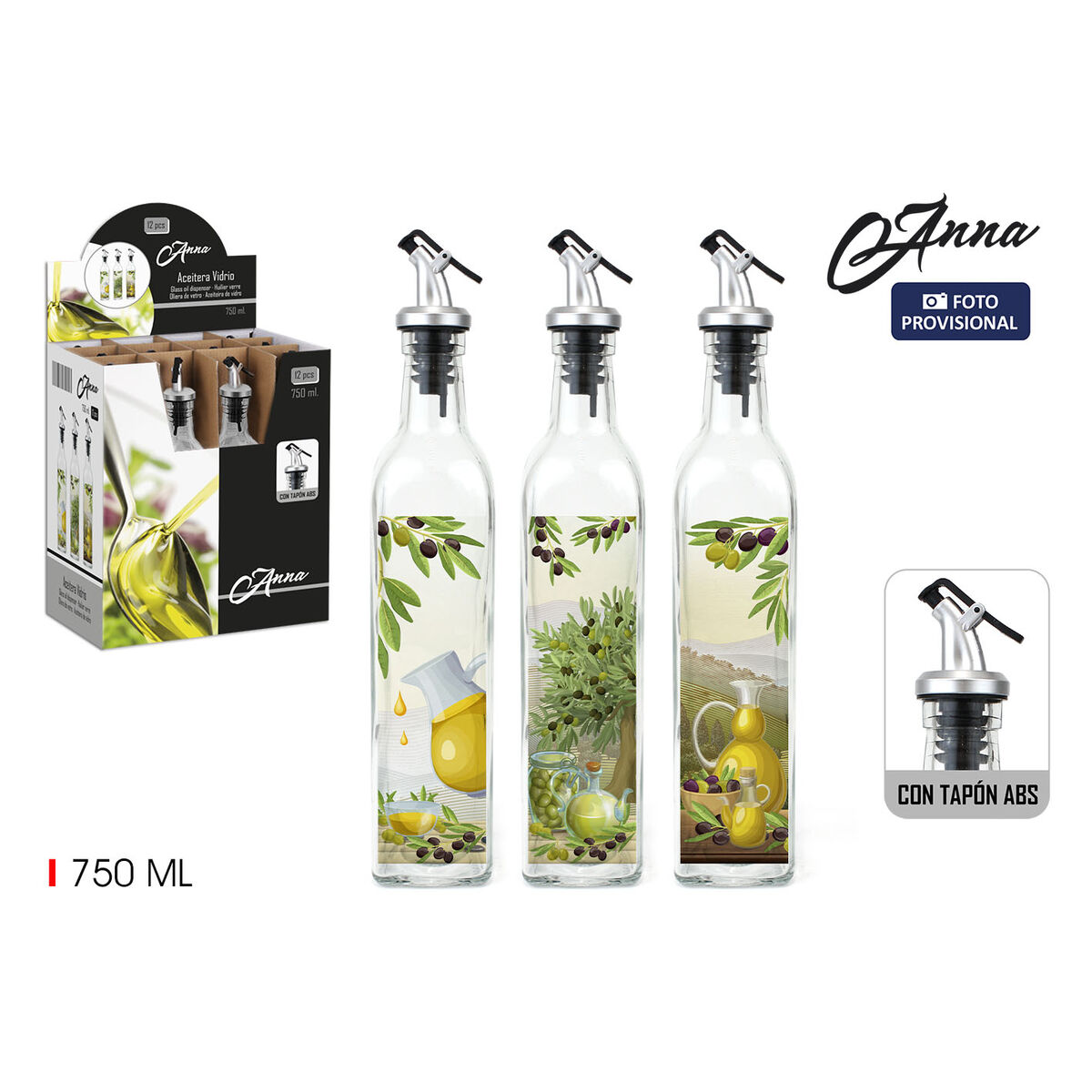 Oljeflaska Anna Glas 750 ml - 2