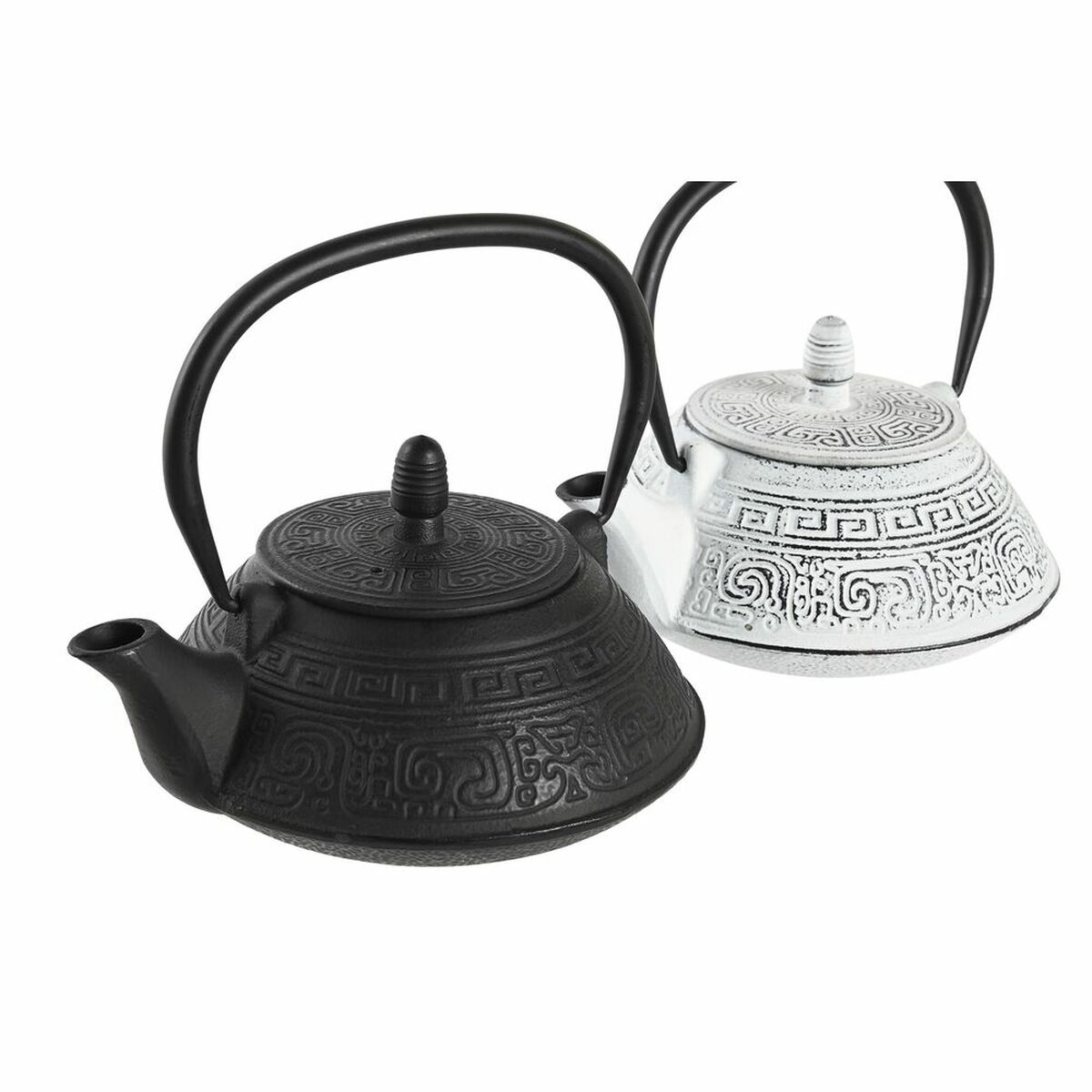 Tekanna DKD Home Decor Svart Rostfritt stål Vit (2 antal) - 2