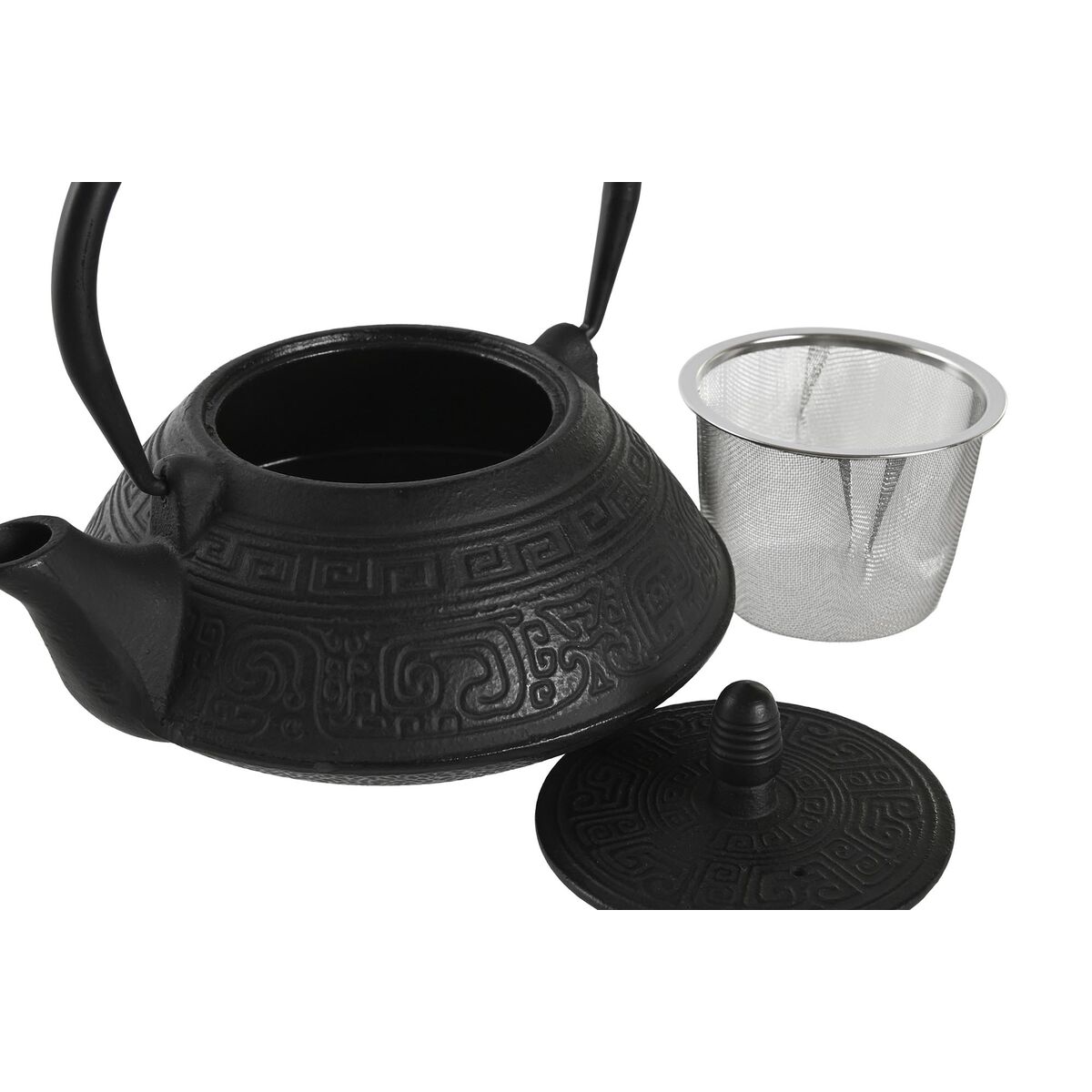 Tekanna DKD Home Decor Svart Rostfritt stål Vit (2 antal) - 3