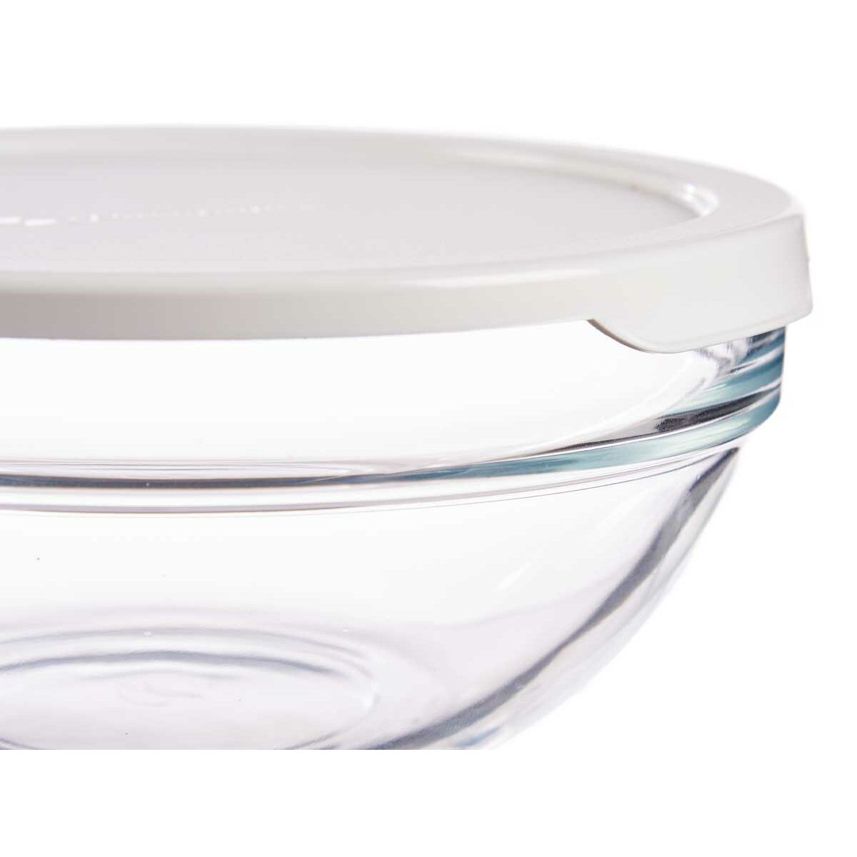 Rund matlåda med lock Chefs Vit 595 ml 14 x 6,3 x 14 cm (6 antal) - 2