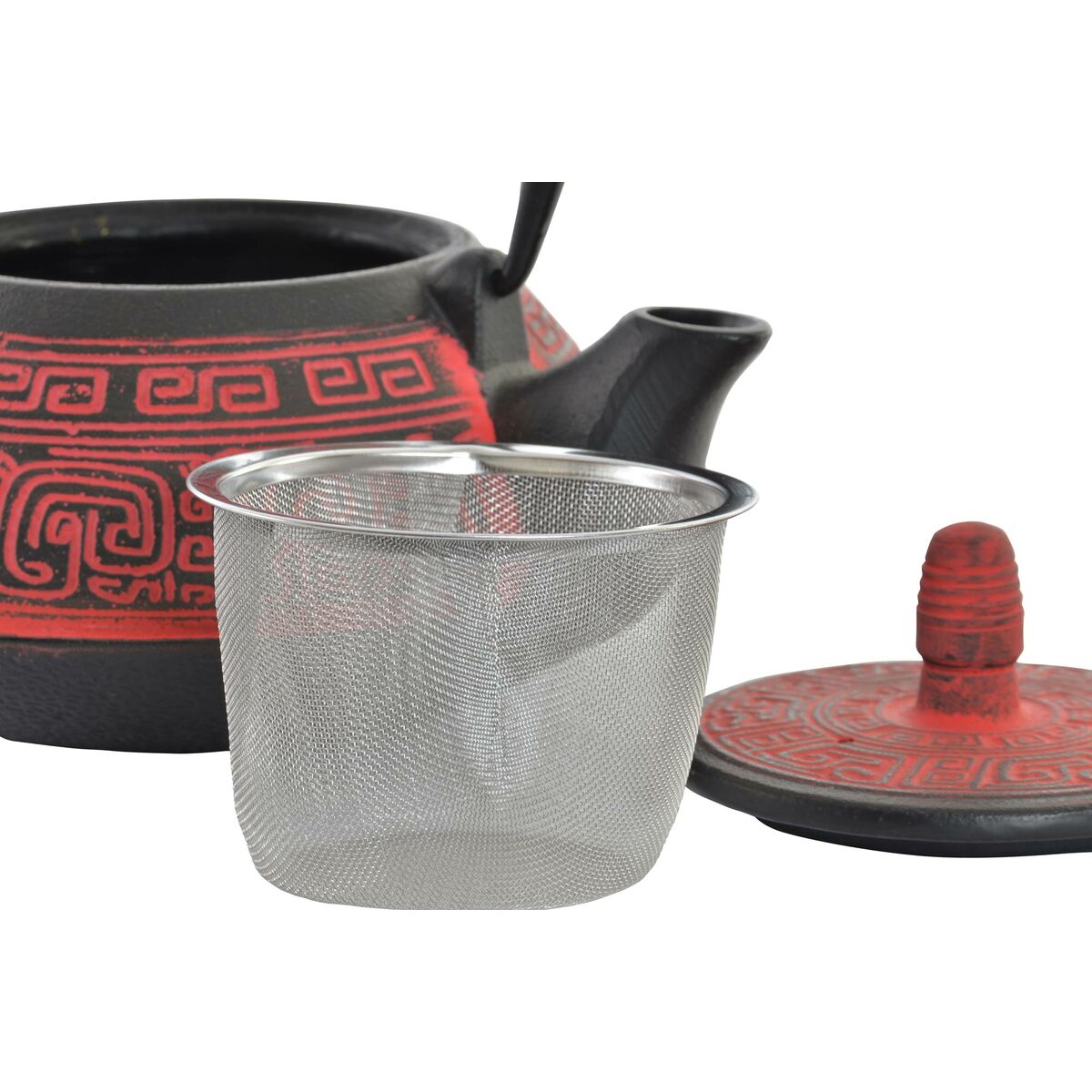 Tekanna DKD Home Decor Röd Svart 800 ml - 3
