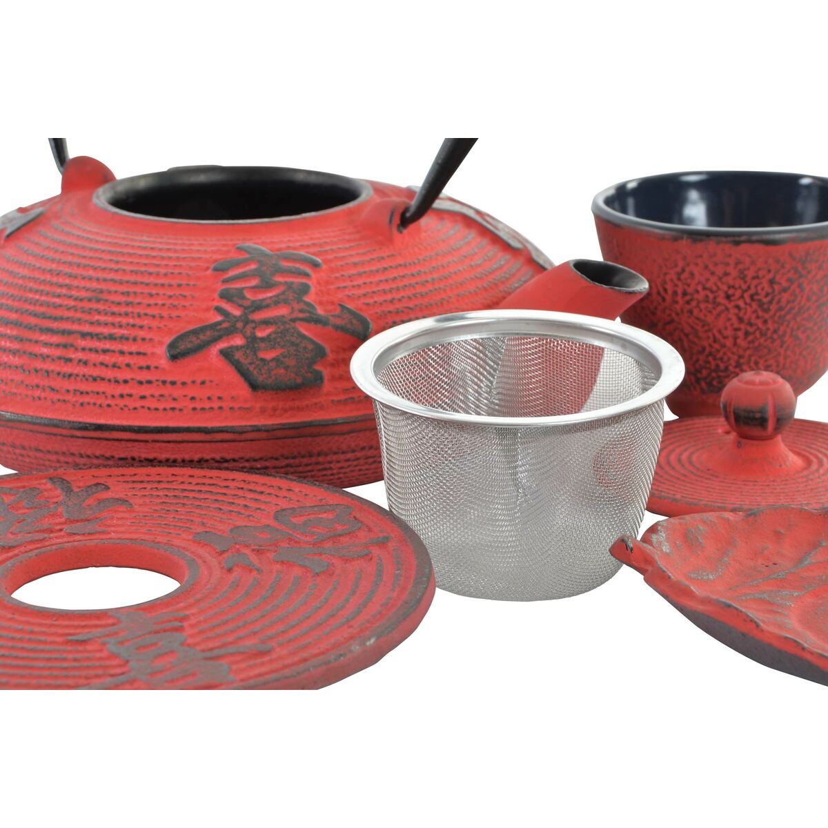 Spel: Tekanna DKD Home Decor Röd Svart (800 ml) - 3