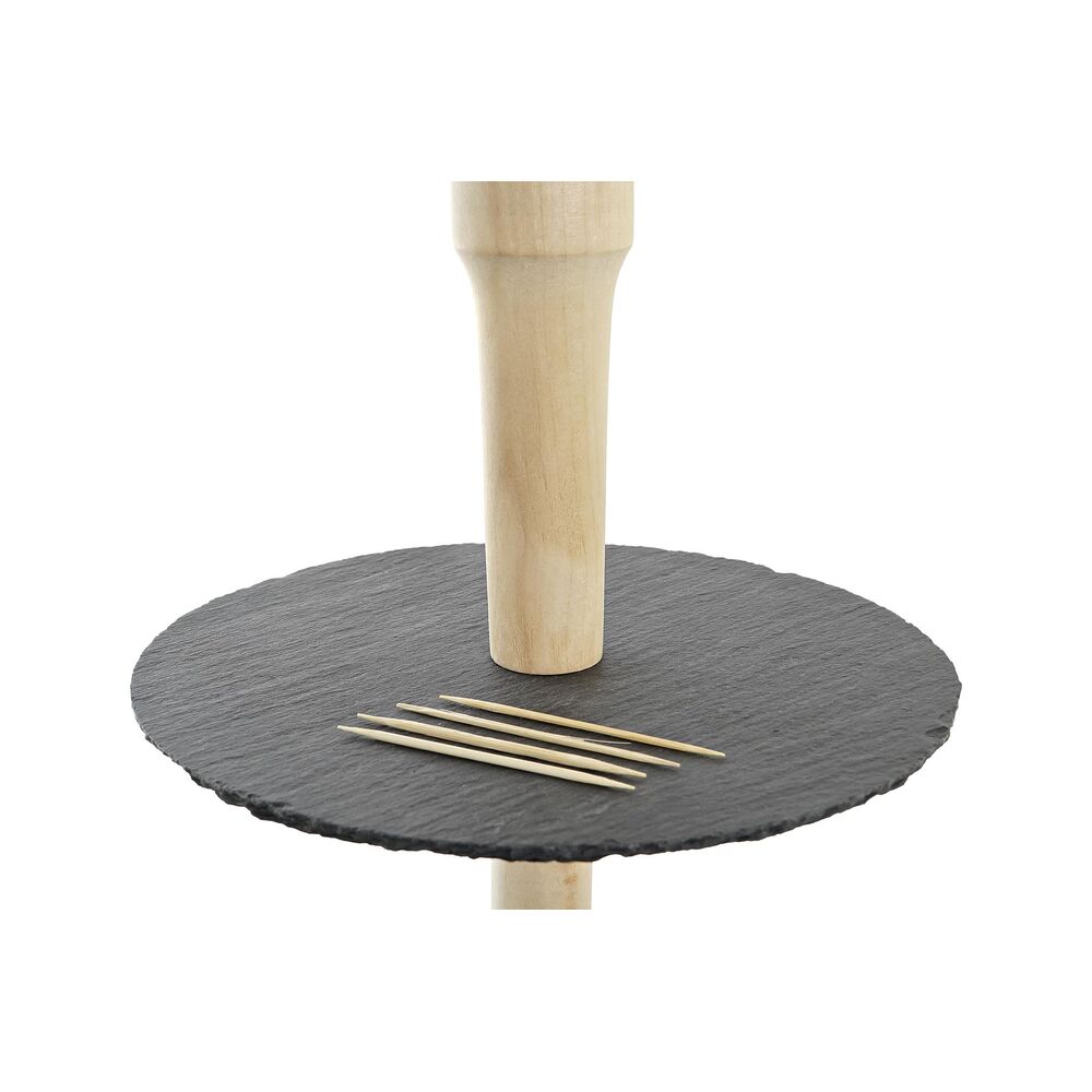 Snacksbricka DKD Home Decor Stöd med tre nivåer Bambu Skiffer 28 x 28 x 39,5 cm - 2