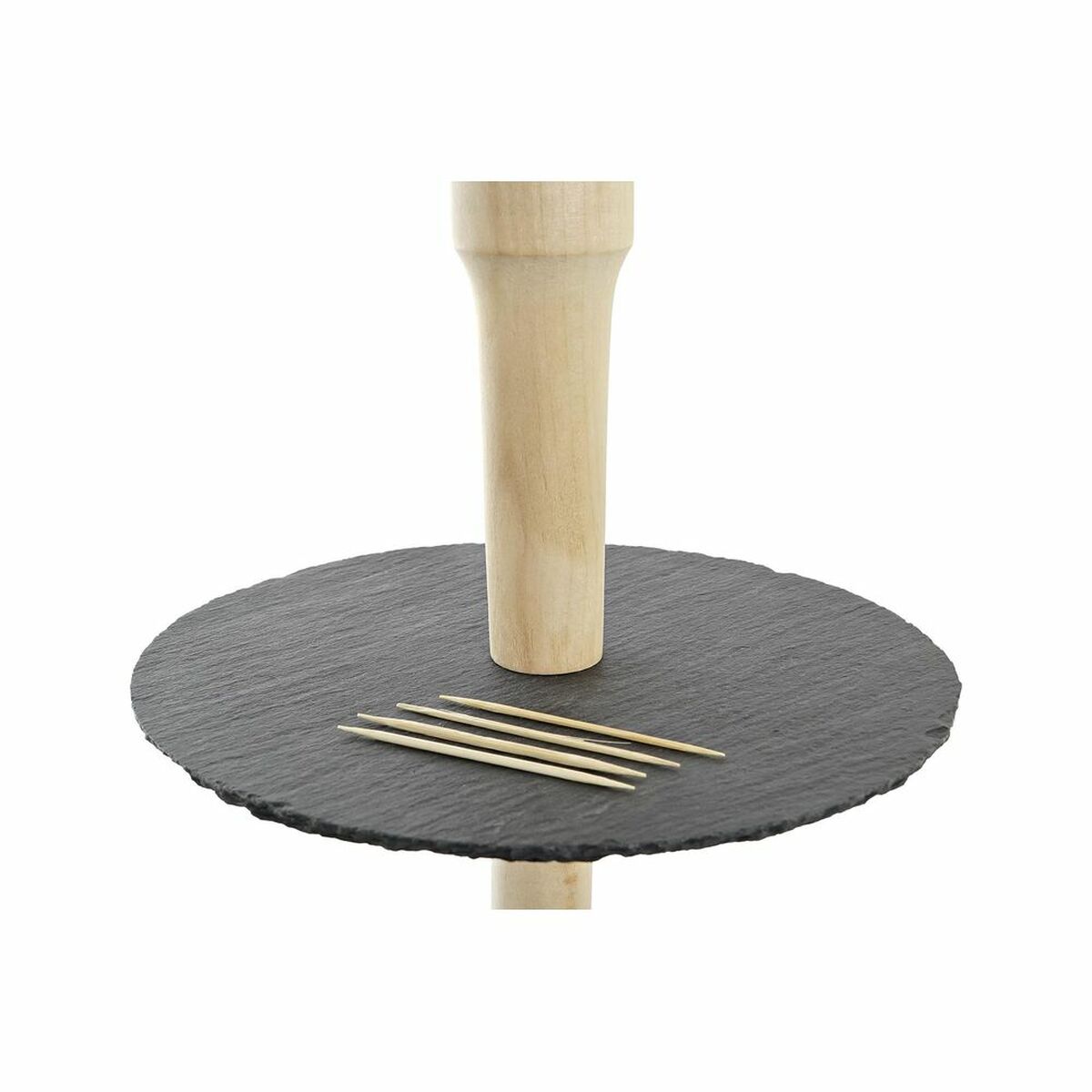 Snacksbricka DKD Home Decor Stöd med tre nivåer Bambu Skiffer 28 x 28 x 39,5 cm - 5
