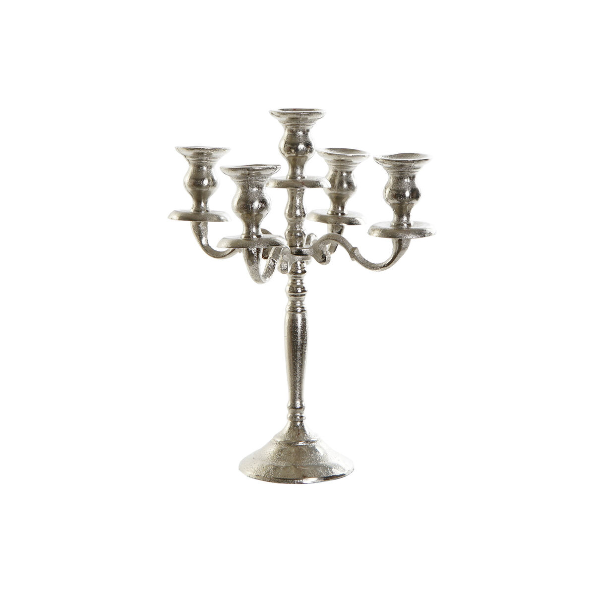 Kandelaber DKD Home Decor 22 x 22 x 34 cm 27 x 27 x 34 cm Silvrig Aluminium - 4