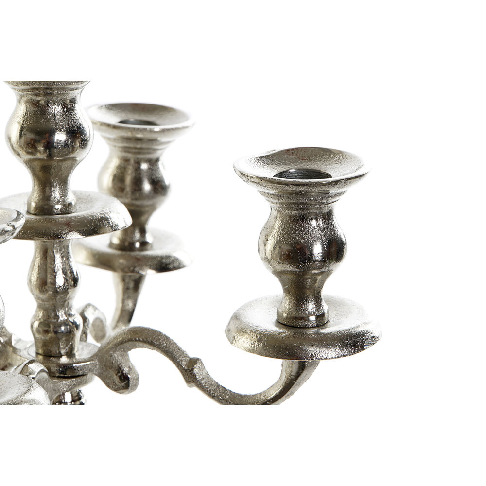 Kandelaber DKD Home Decor 22 x 22 x 34 cm 27 x 27 x 34 cm Silvrig Aluminium - 2