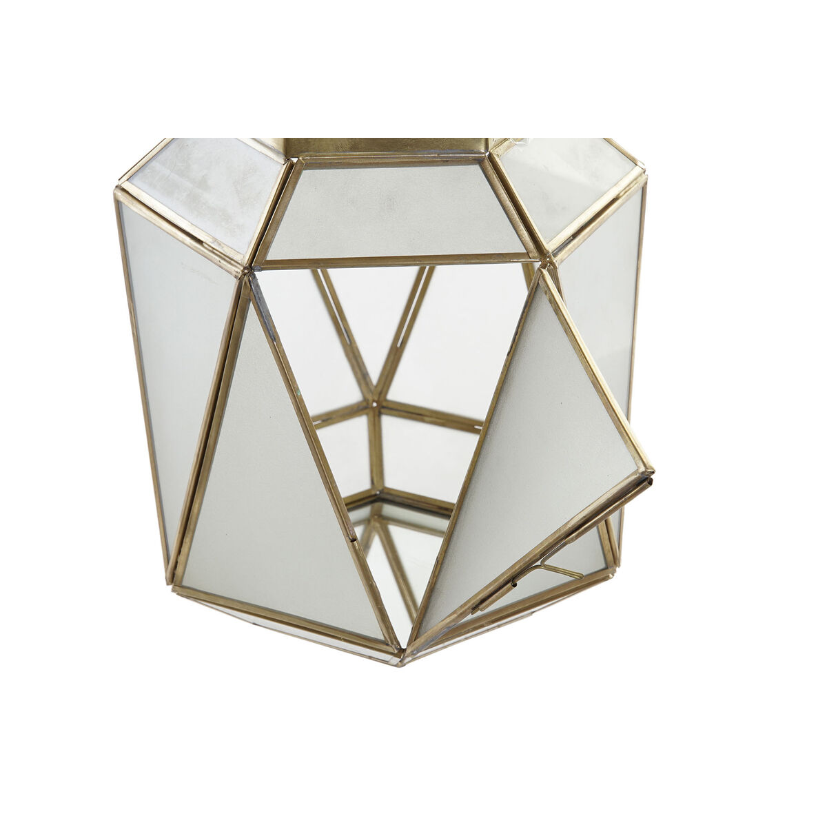Lykta DKD Home Decor Glas Gyllene Mässing (18 x 20 x 23 cm) - 3