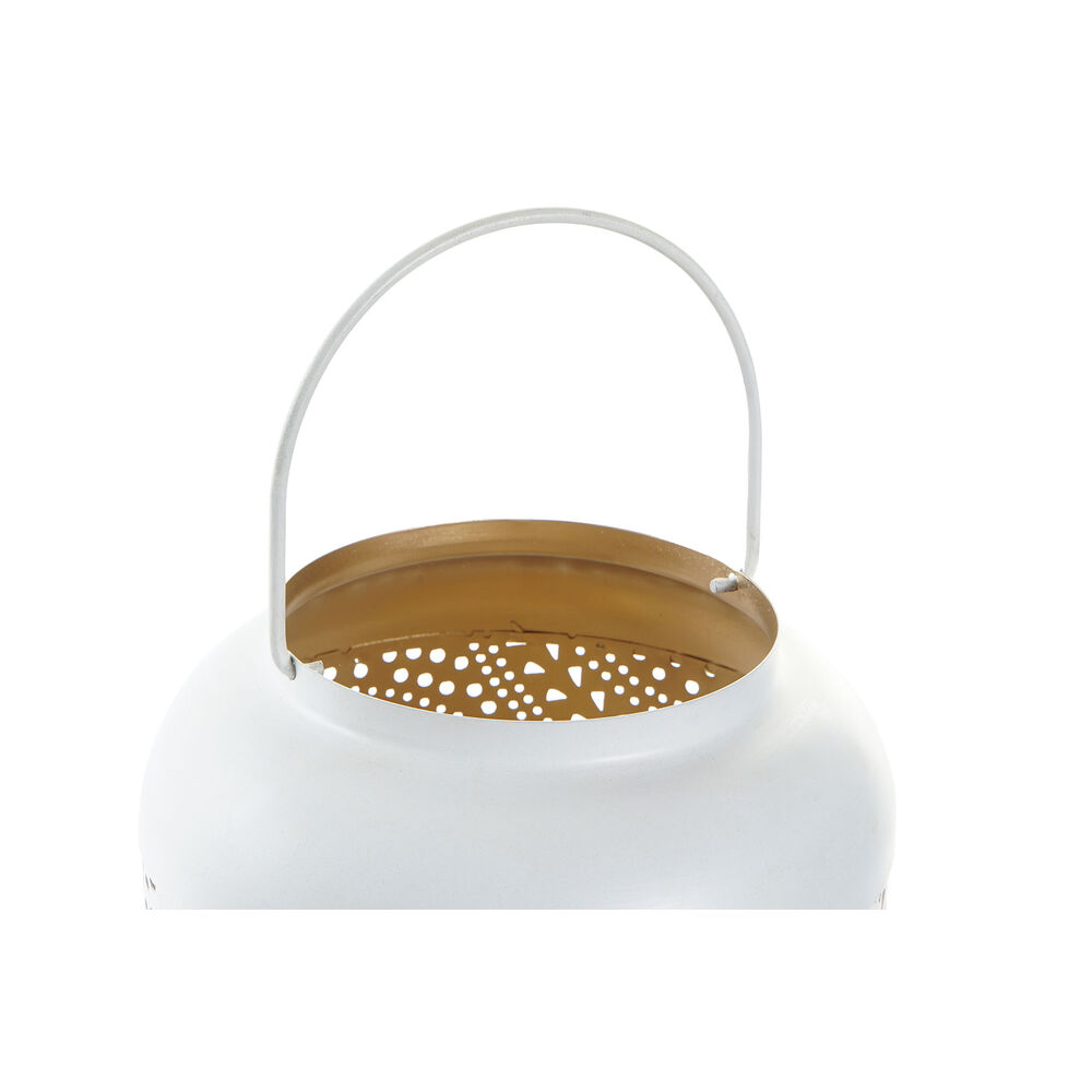 Lykta DKD Home Decor Gyllene Aluminium Vit 20 x 20 x 30 cm - 2