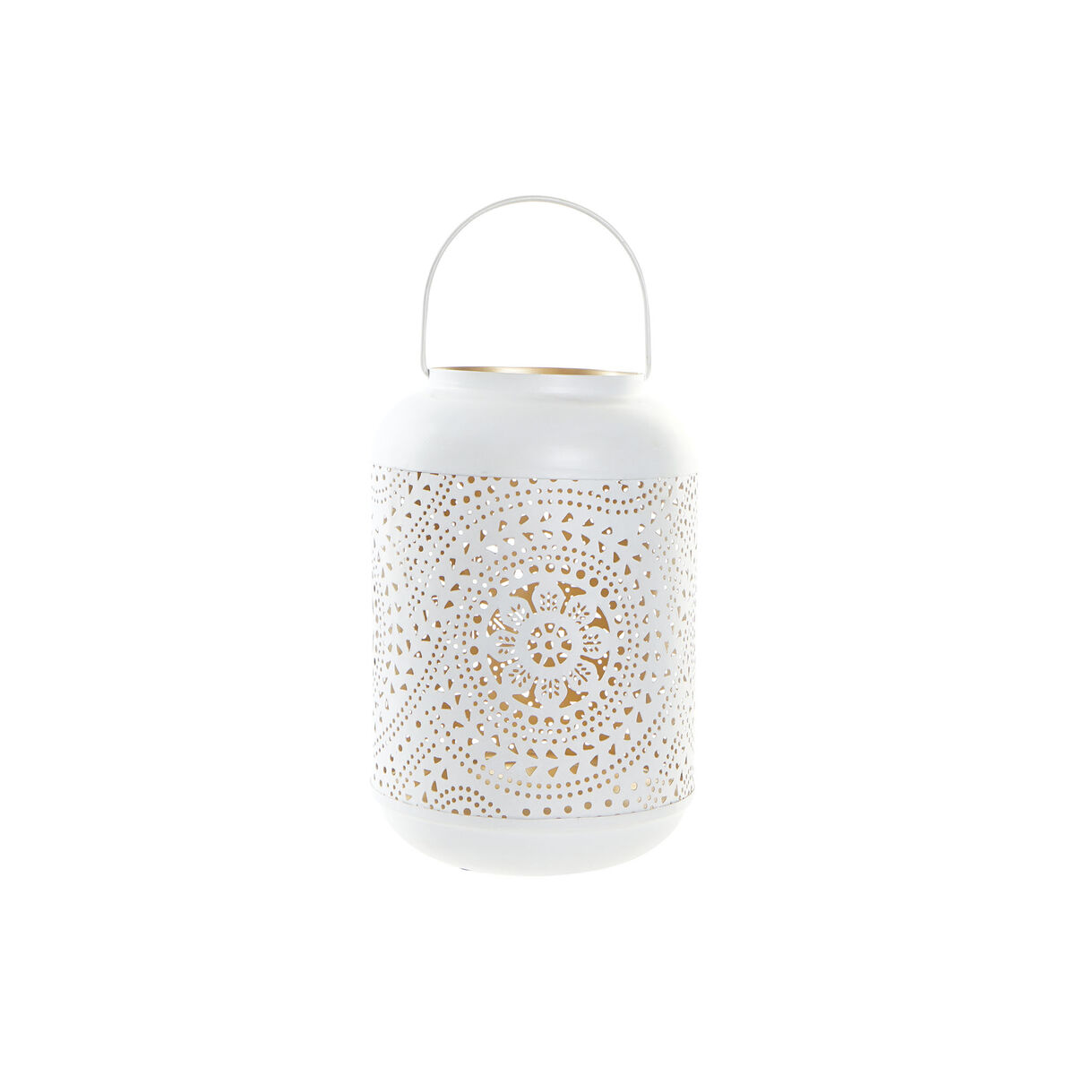 Lykta DKD Home Decor Gyllene Aluminium Vit 20 x 20 x 30 cm