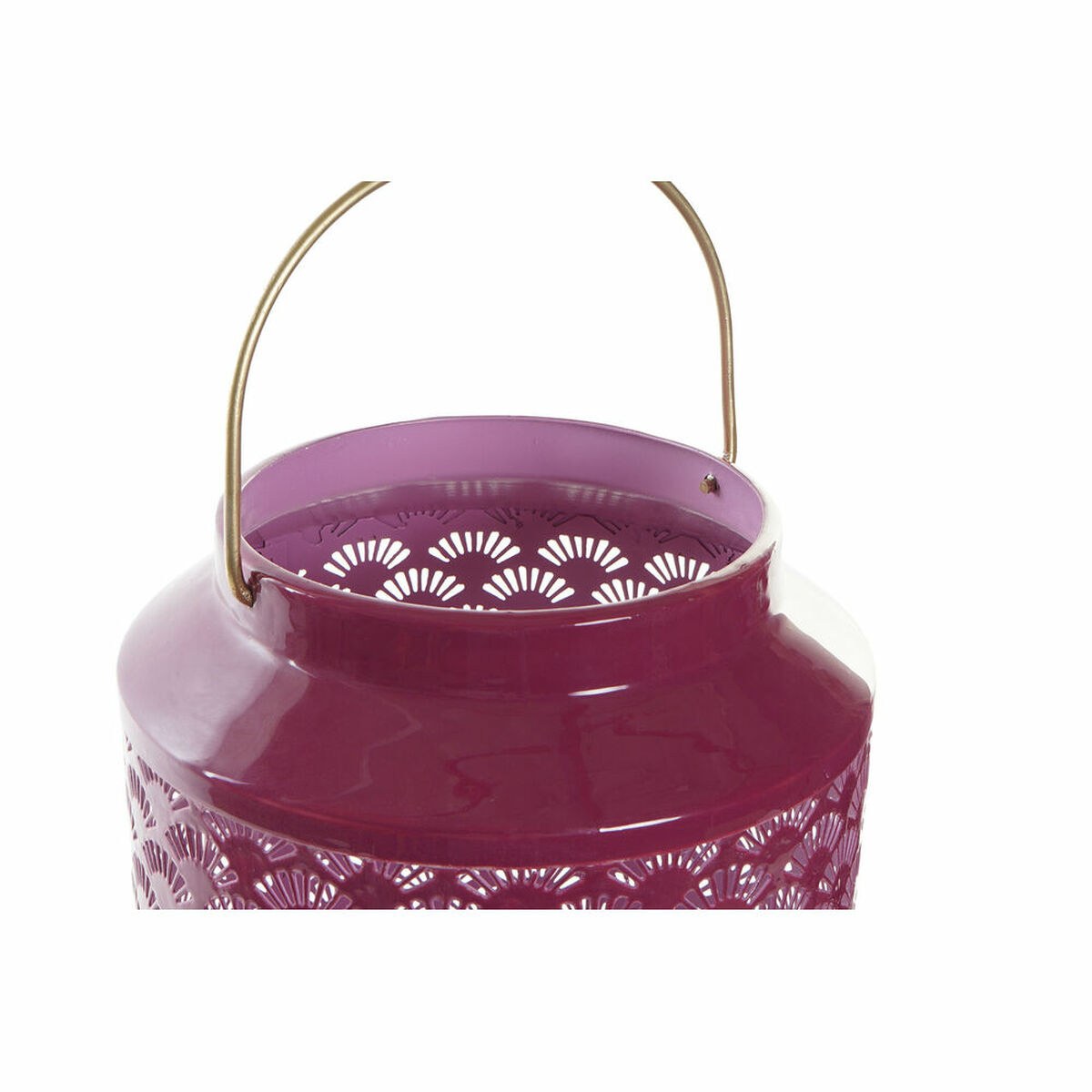 Lykta DKD Home Decor 20 x 20 x 33 cm Rosa Metall Ljusrosa (2 antal) (2 unidades) - 5