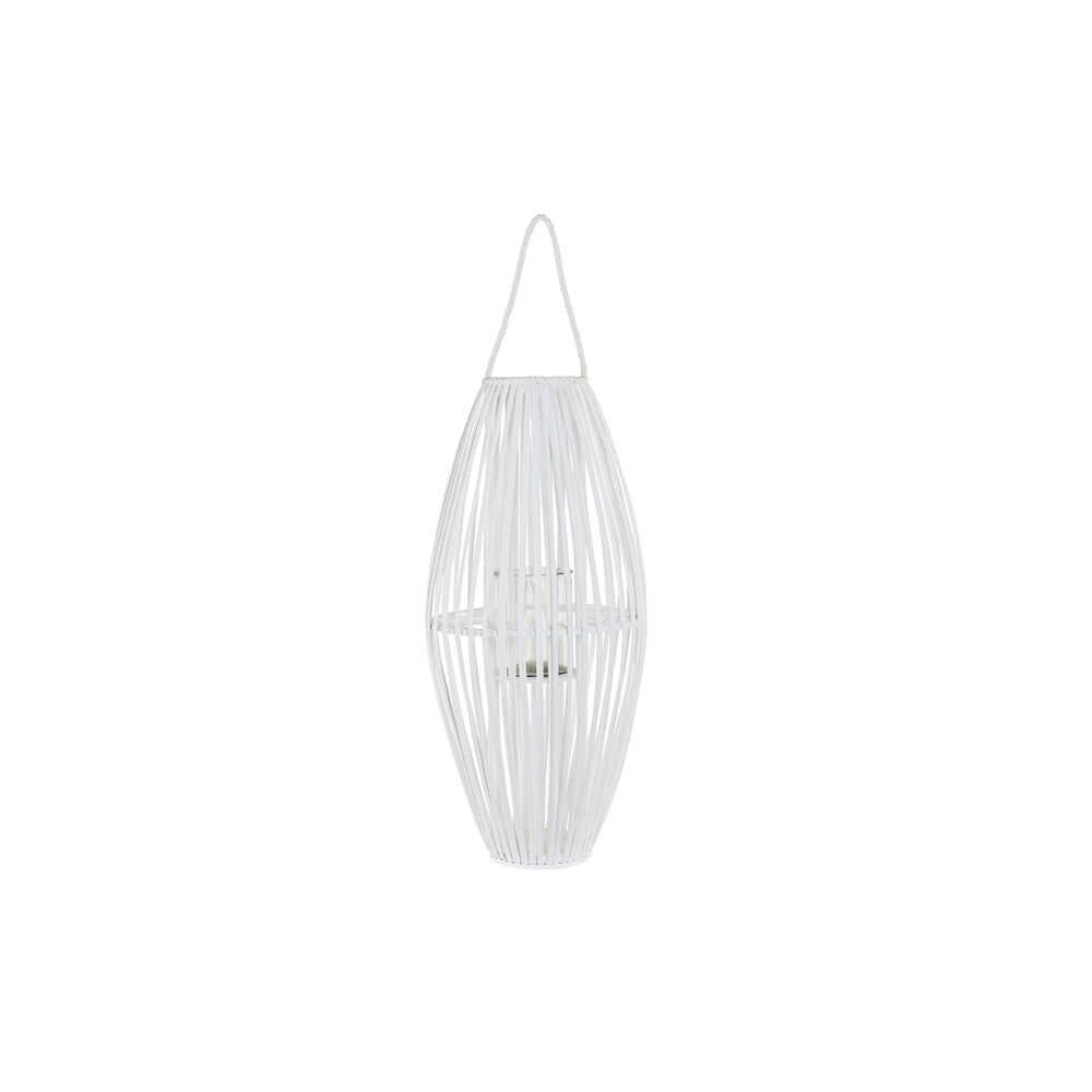 Ljusstakar DKD Home Decor Vit vide Glas 36 x 36 x 80 cm