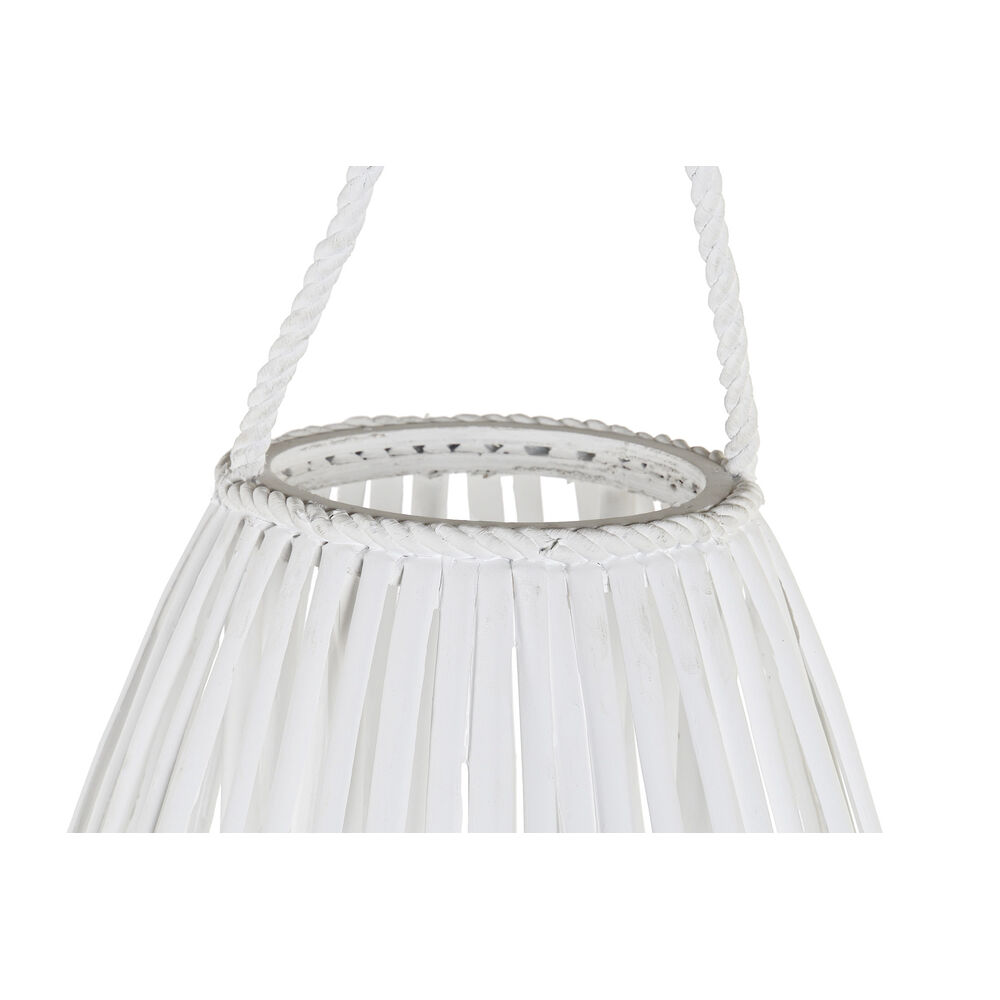 Ljusstakar DKD Home Decor Vit vide Glas 36 x 36 x 80 cm - 2