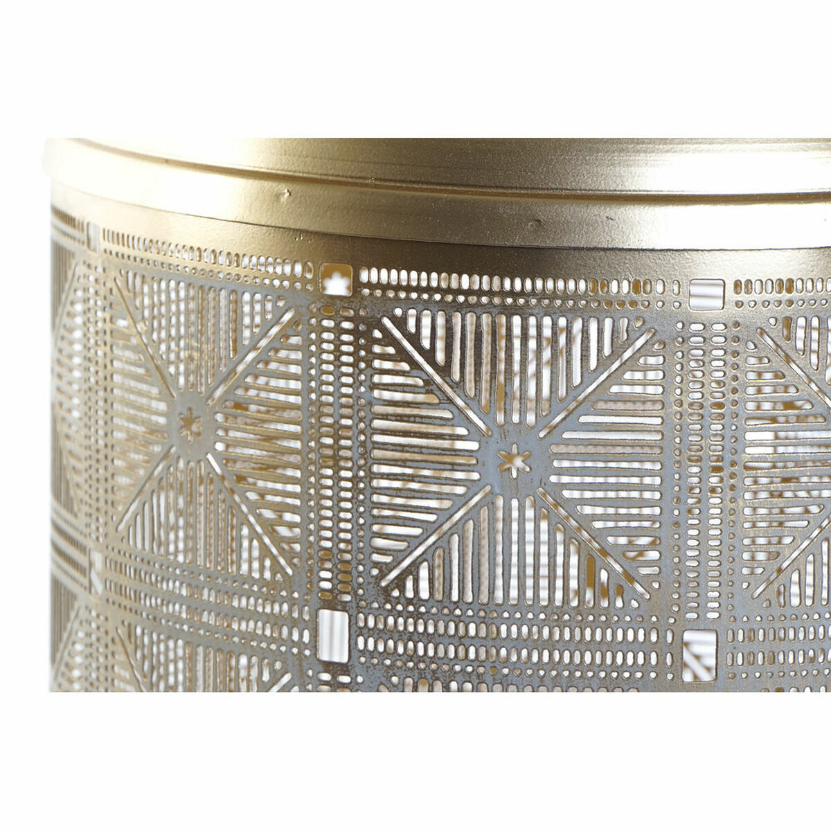 Set med ljusstakar DKD Home Decor (3 pcs) Gyllene Metall Snöre (23 x 23 x 42 cm) - 5