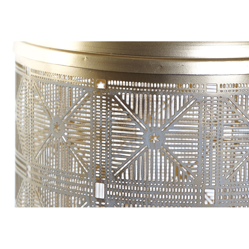 Set med ljusstakar DKD Home Decor (3 pcs) Gyllene Metall Snöre (23 x 23 x 42 cm) - 2